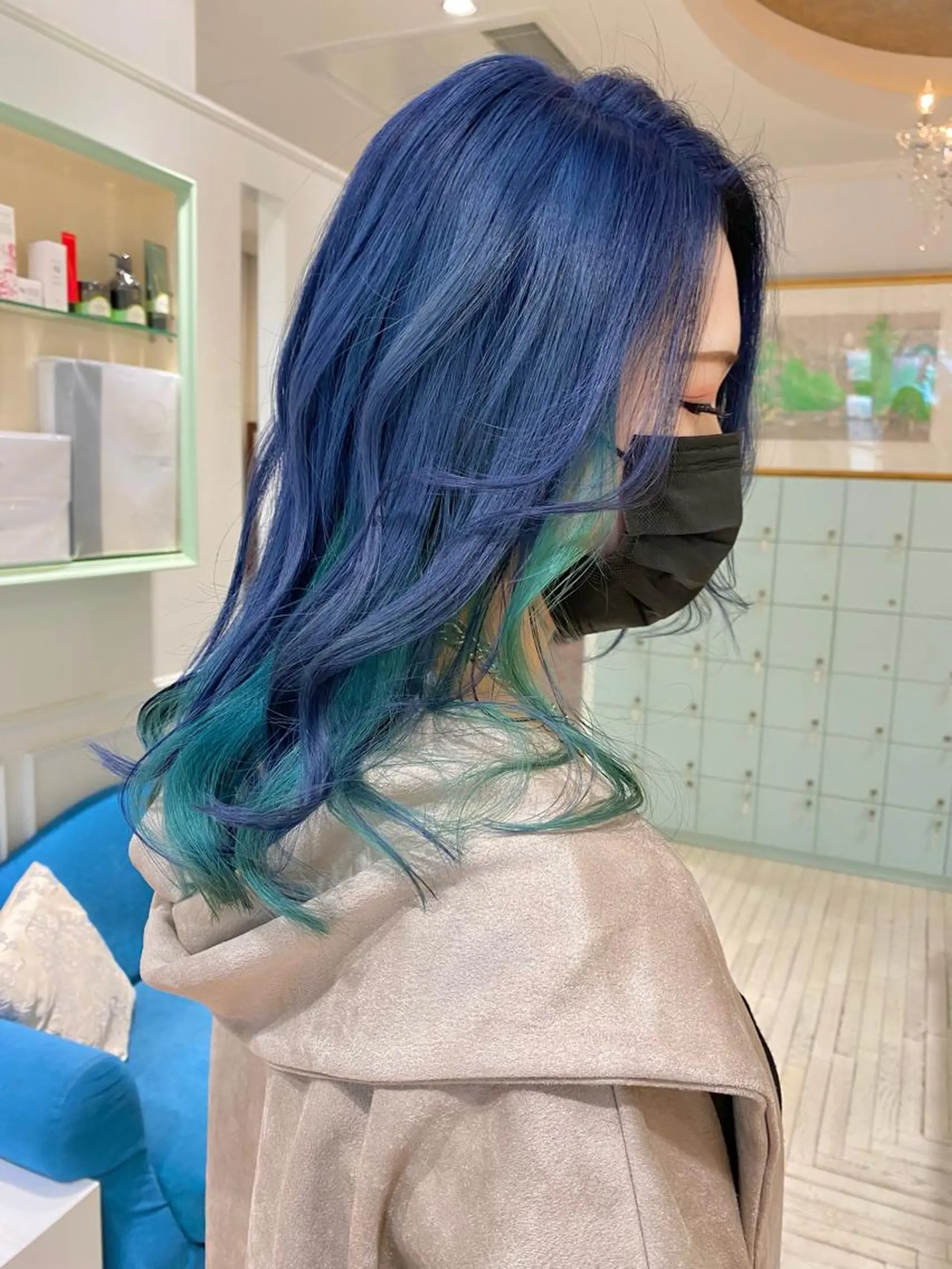 ロング カラー デザインカラー トリートメント Re:ta Hair 飯田淳平のヘアスタイル