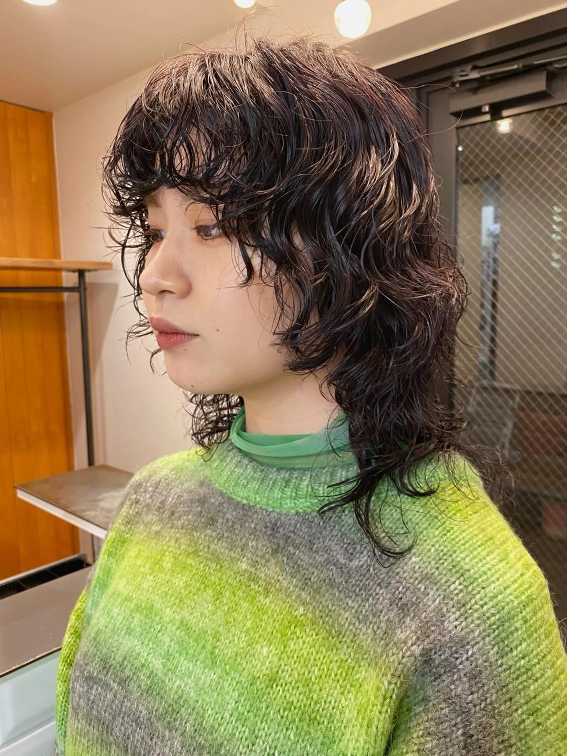 ミディアム カラー ミディアムパーマ カット パーマ ヒカル/ミディアム パーマ/ロングパーマのヘアスタイル