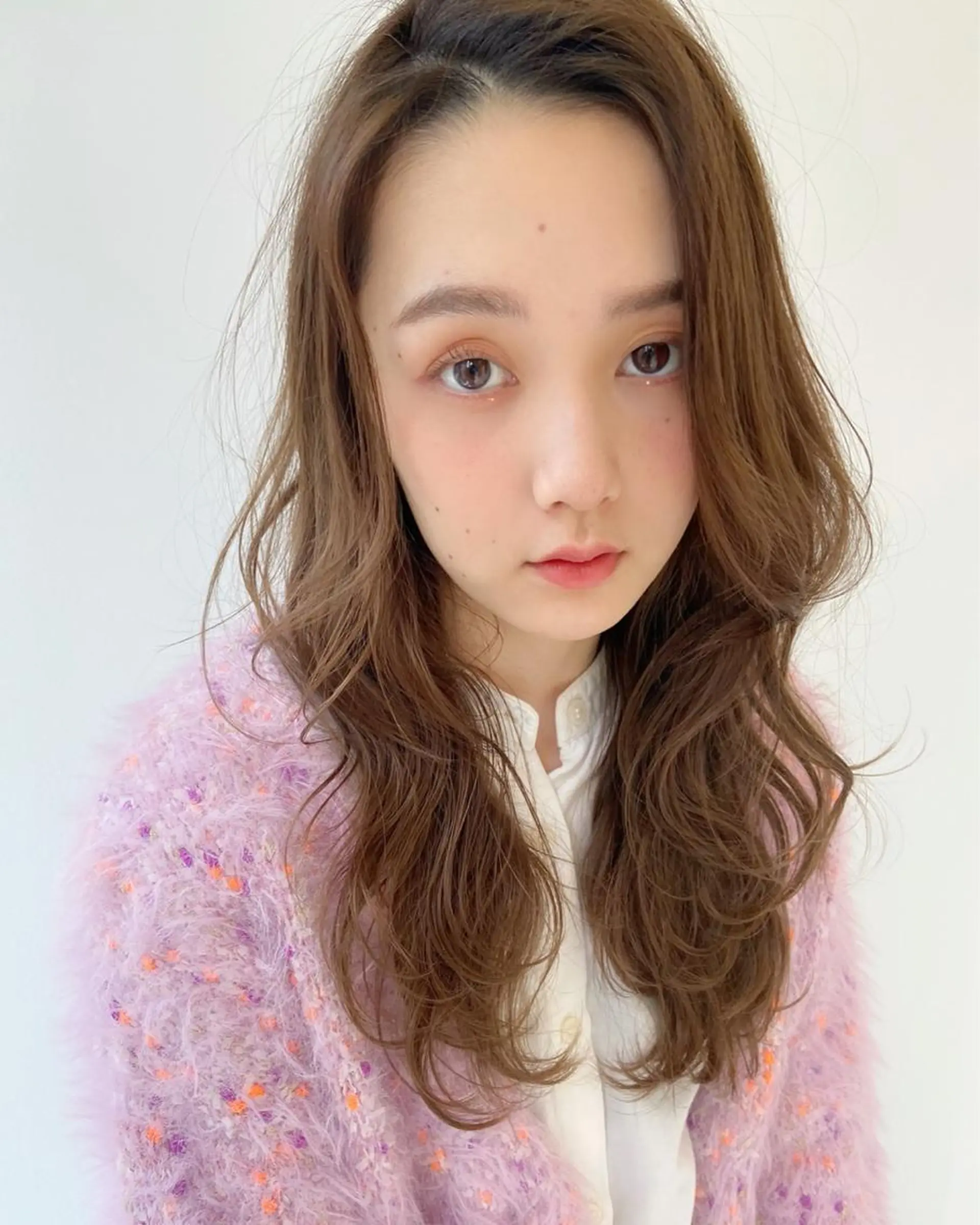 ロング カラー カット ヘアカラー 顔まわりカット レイヤー桑原 日花理のヘアスタイル