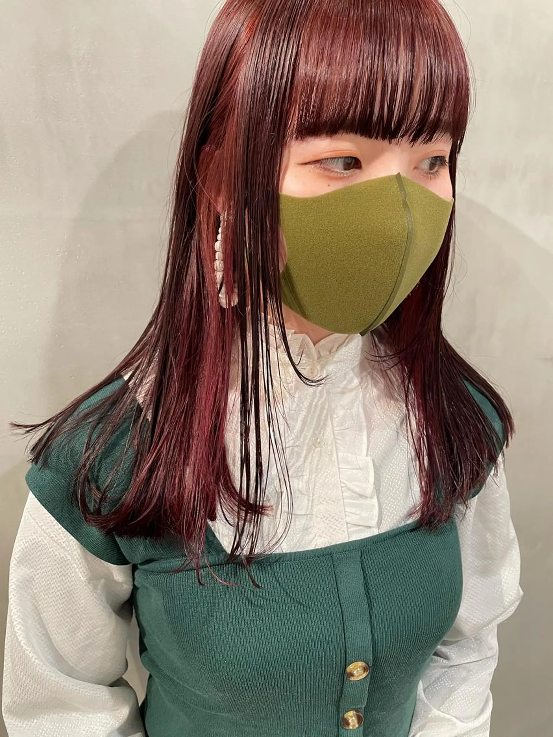 セミロング カラー カット ヘアカラー トリートメント 優 作のヘアスタイル