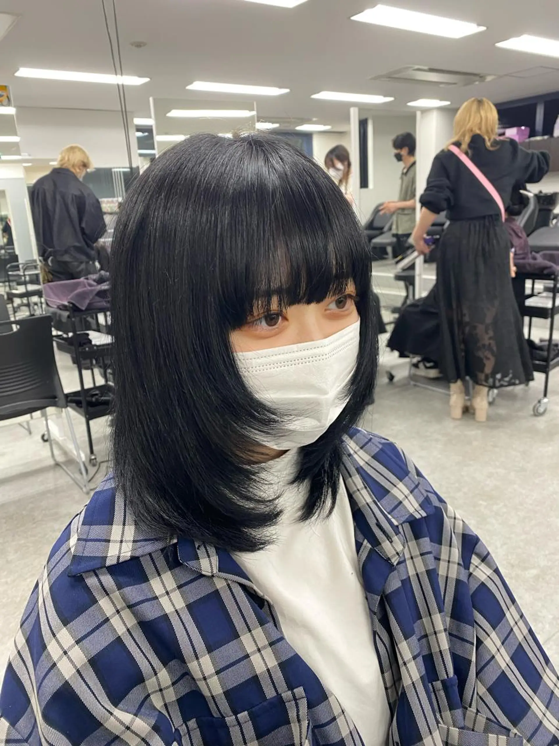 ロング カラー ヘアアレンジ 顔周りカット レイヤーカット 🌈艶カラー/ 韓国風レイヤーカットのヘアスタイル