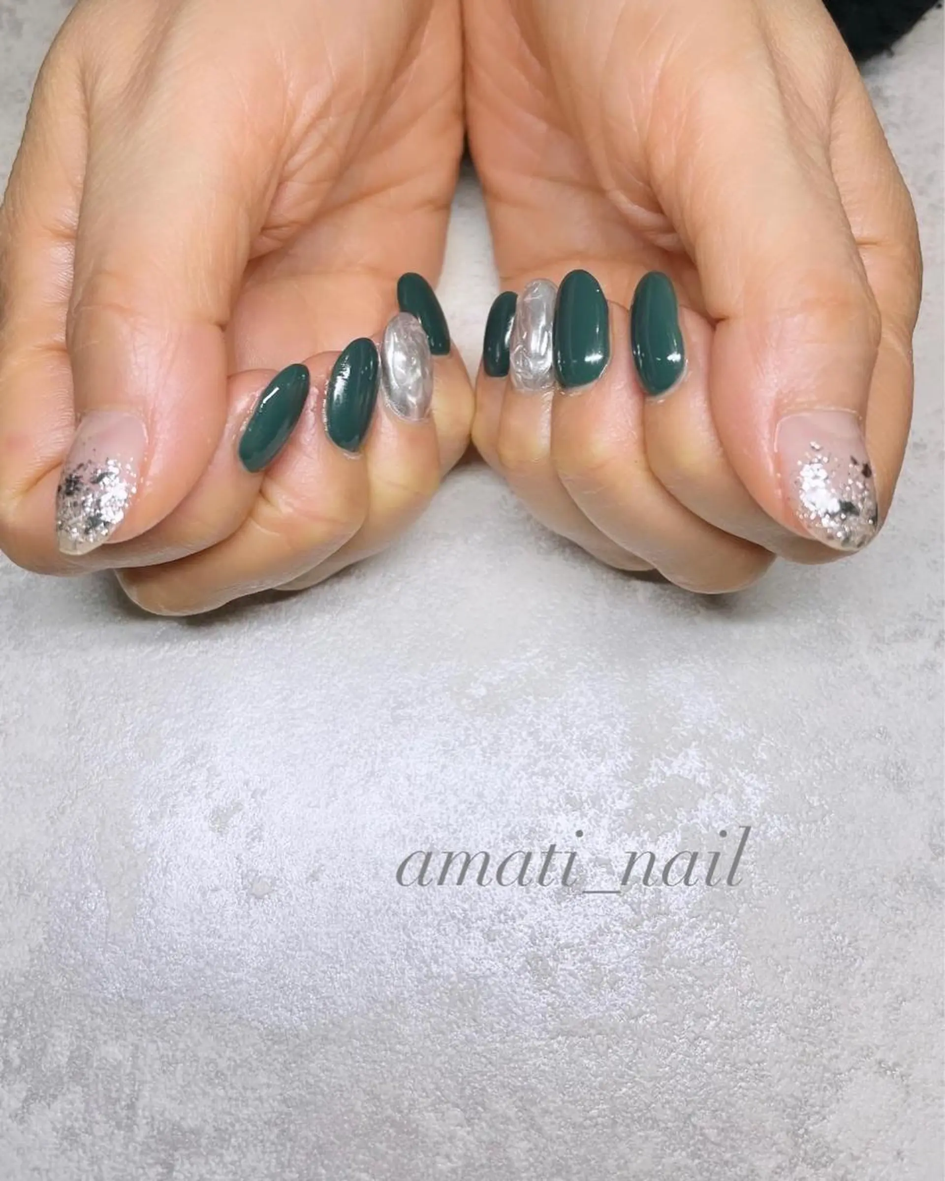 ネイル アニマル柄 マグネットネイル ミラーネイル ニュアンスネイル ワンカラーネイル ハンドネイル amati_nail TAKAKOのネイルデザイン