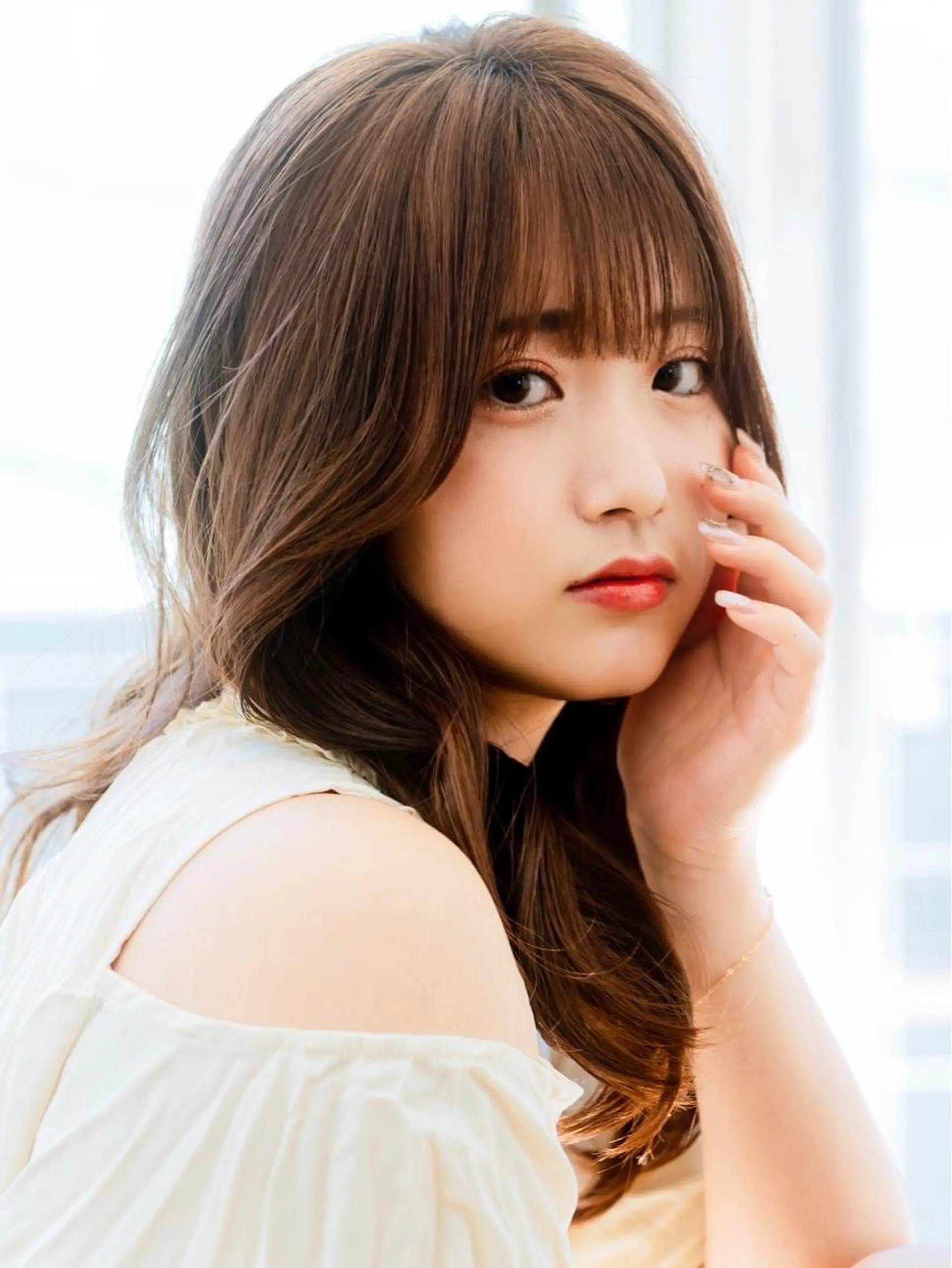 ロング カラー 黒髪 ブルーカラー ブルーブラック インナーカラー くせ毛 カット ヘアカラー トリートメント 透明感×髪質改善🧸 韓国ヘア　武田涼のヘアスタイル