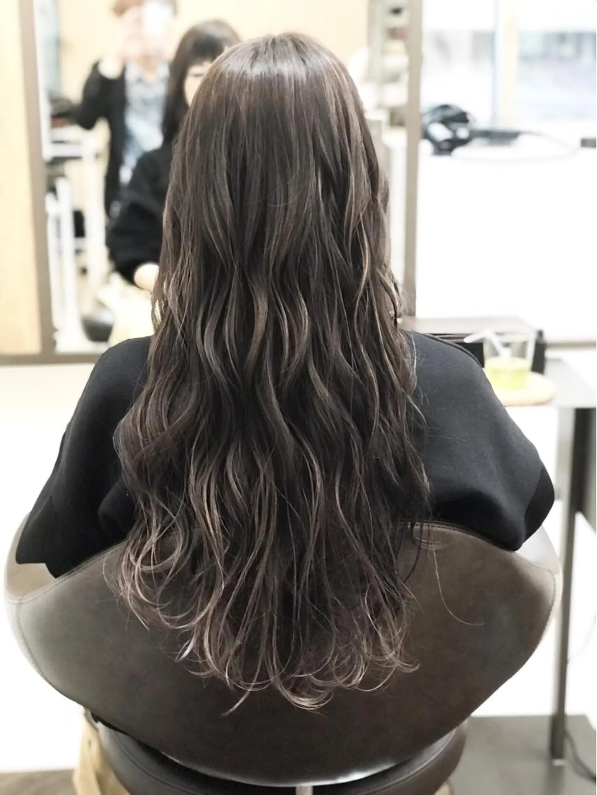 ロング カラー パーマ ヘアアレンジ グレージュ ロング APSEE メンズカラー特化のヘアスタイル