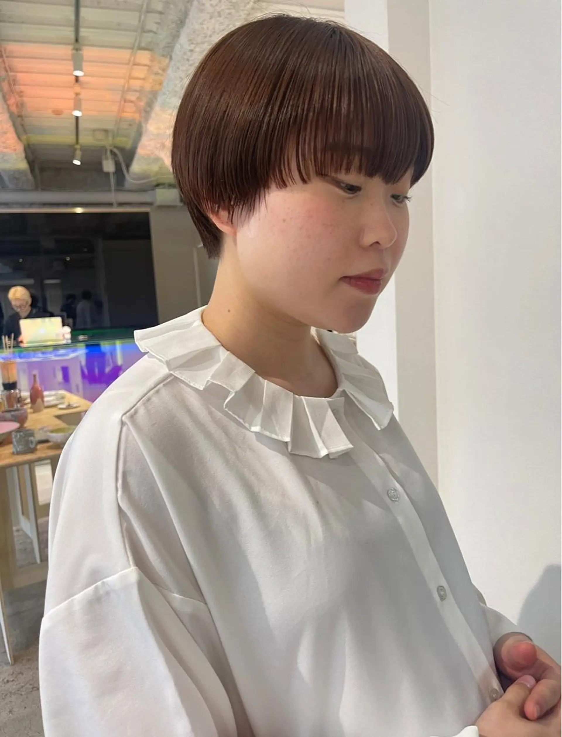 ショート ショートヘア カット ヘアカラー トリートメント oma　袮次金 鈴香のヘアスタイル
