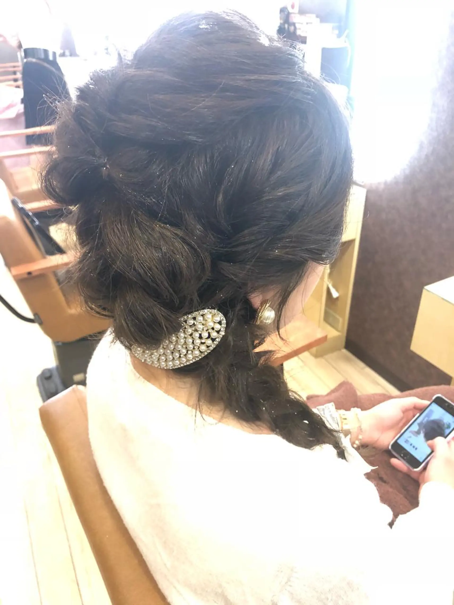 セミロング ヘアアレンジ ヘアセット 小倉 教志のヘアスタイル