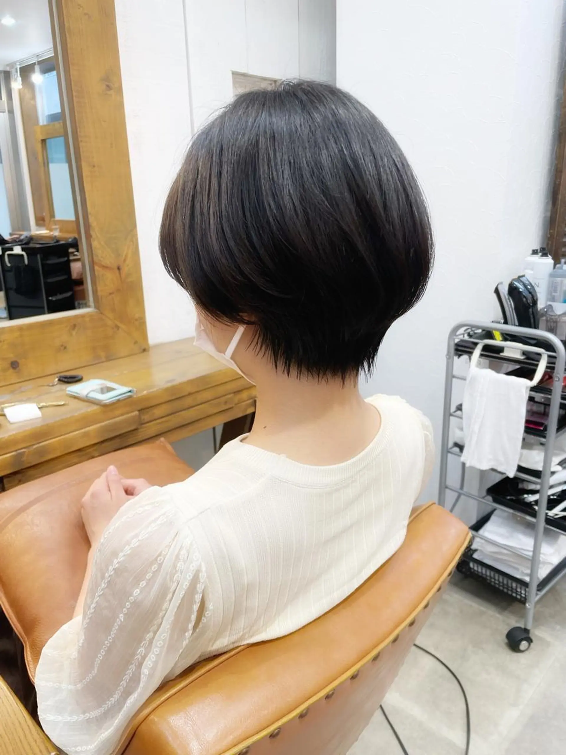 ショート ショートボブ ハンサムショート ボブ くせ毛 ショートヘア カット newline銀座所属・銀座ショート/ 大人ショート/金子涼のヘアスタイル