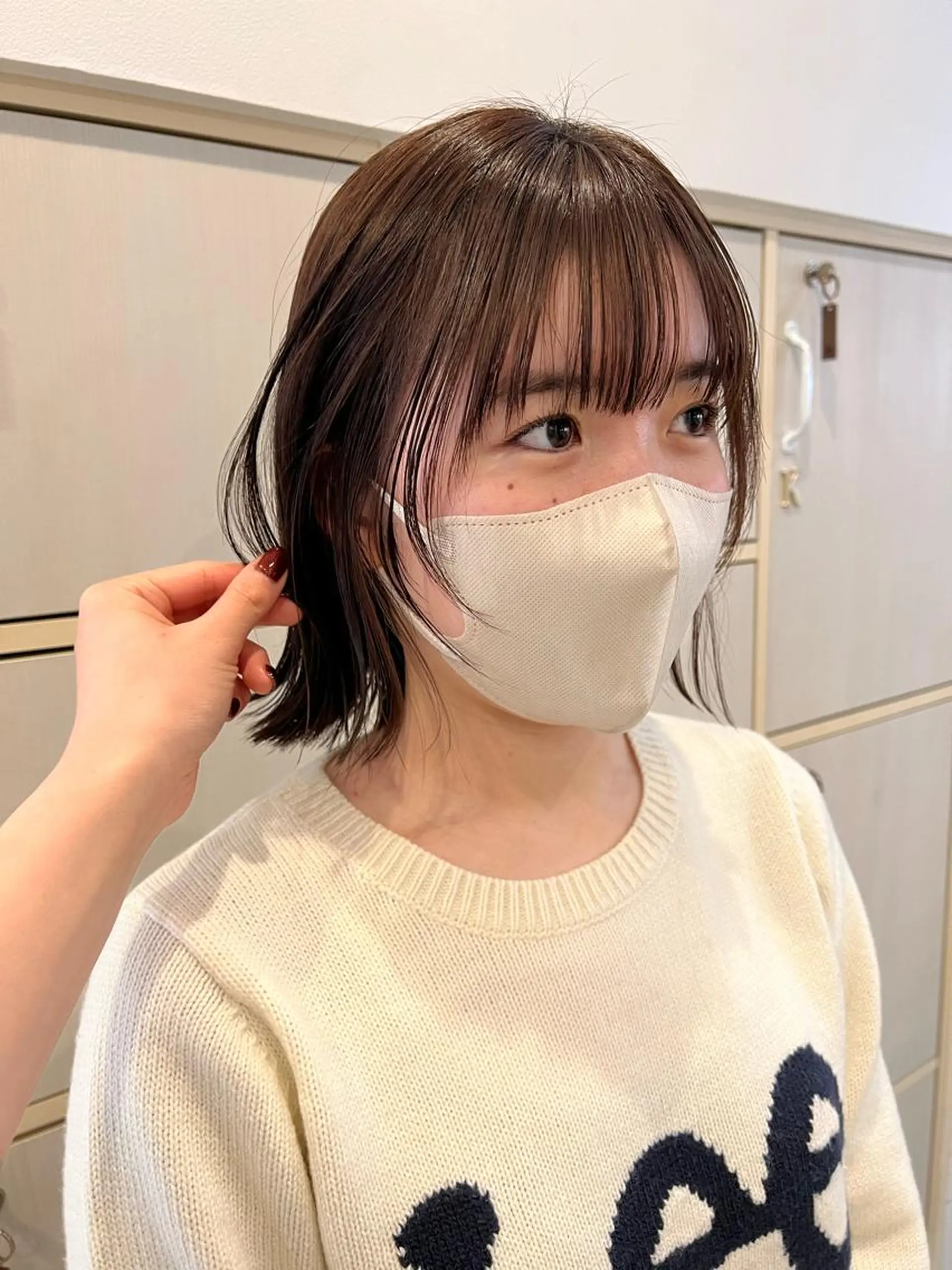 ショート パーマ ボブ 縮毛矯正 カット 縮毛矯正 トリートメント 淺井 捺央のヘアスタイル