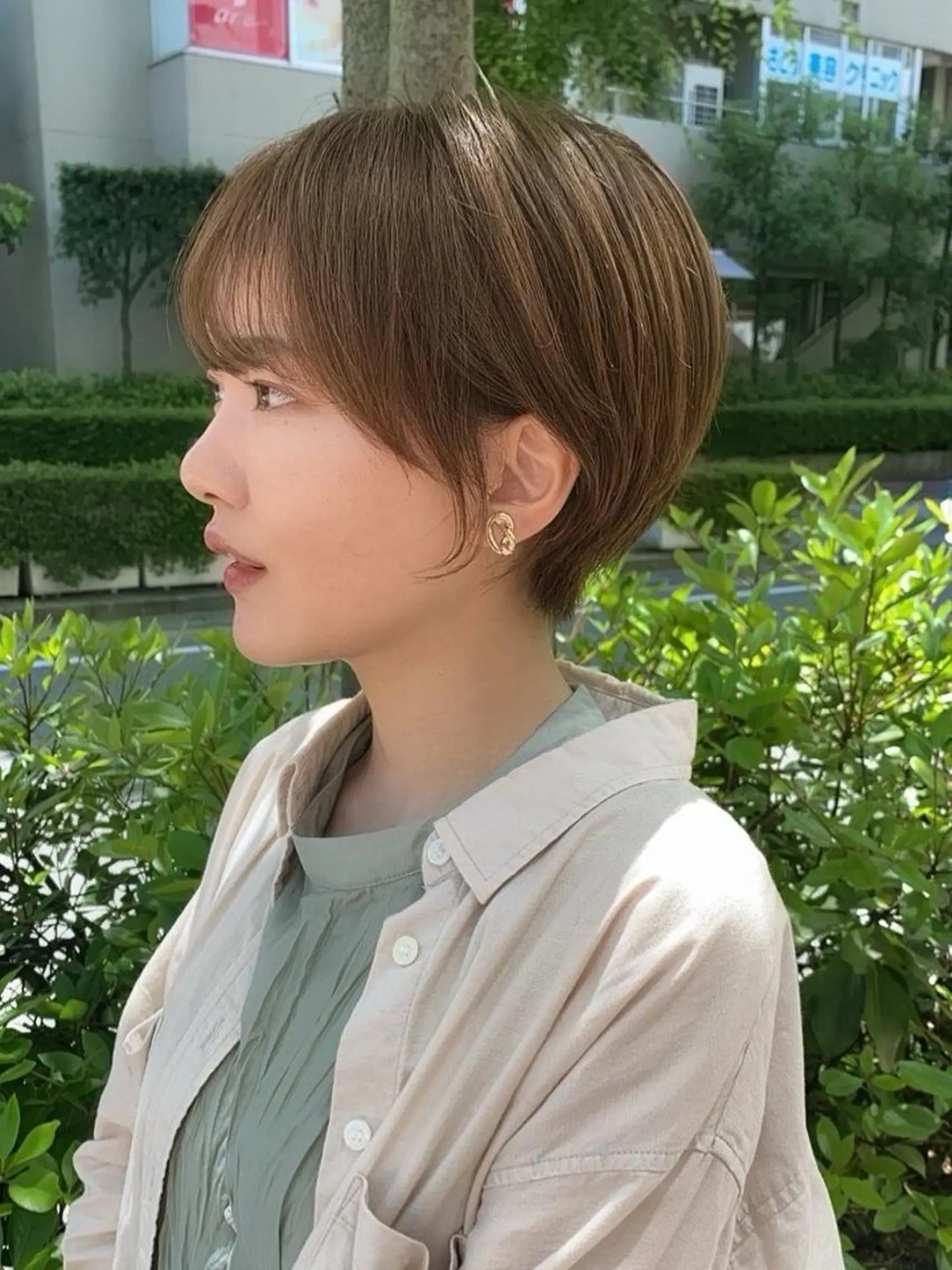 ショート カット ヘアカラー トリートメント ベージュカラー/ 新潟/万代/なお🎀のヘアスタイル