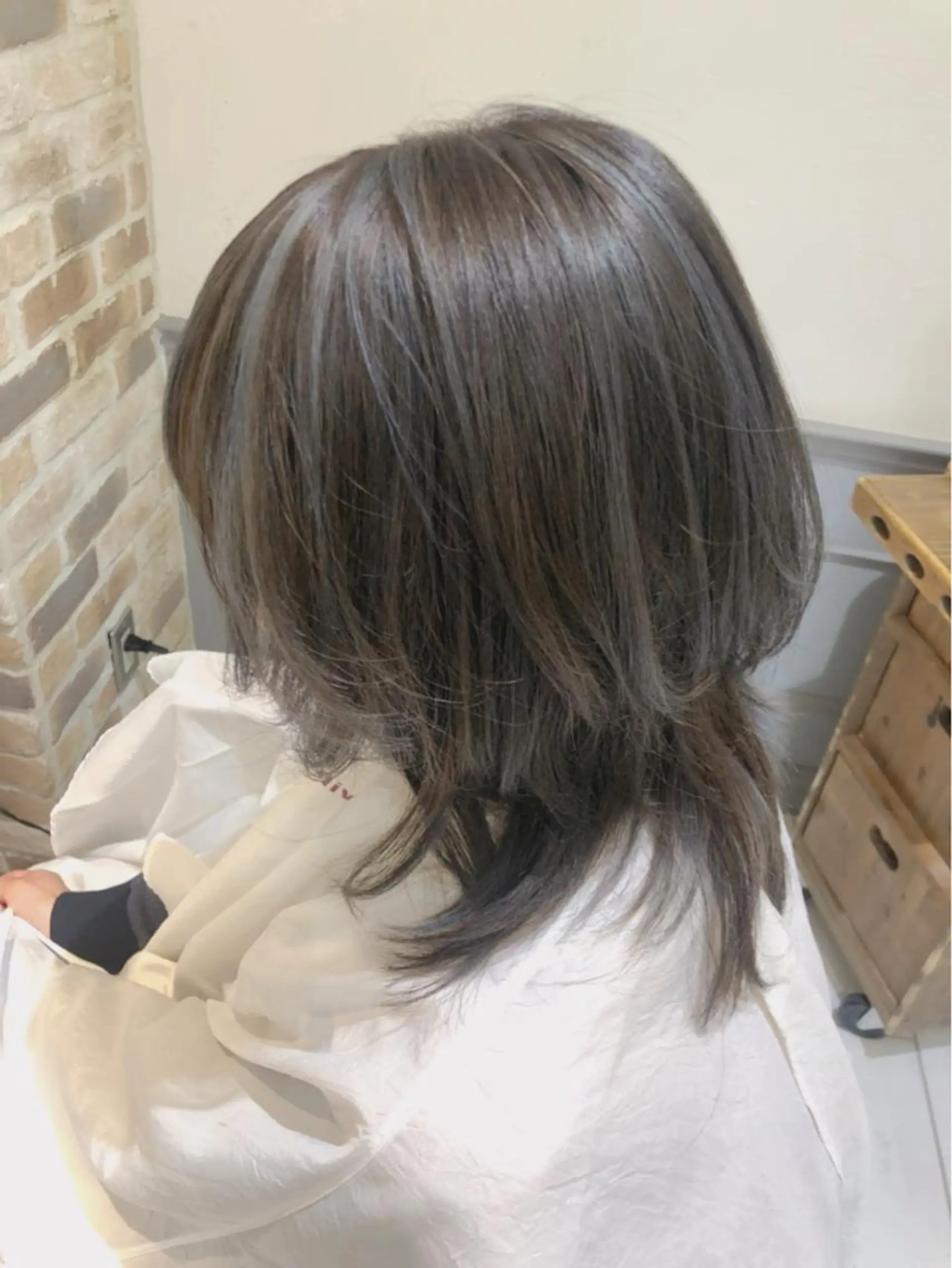 セミロング ハイライト ウルフカット カット ヘアカラー トリートメント MeL 横浜/ ＭＩＨＯのヘアスタイル