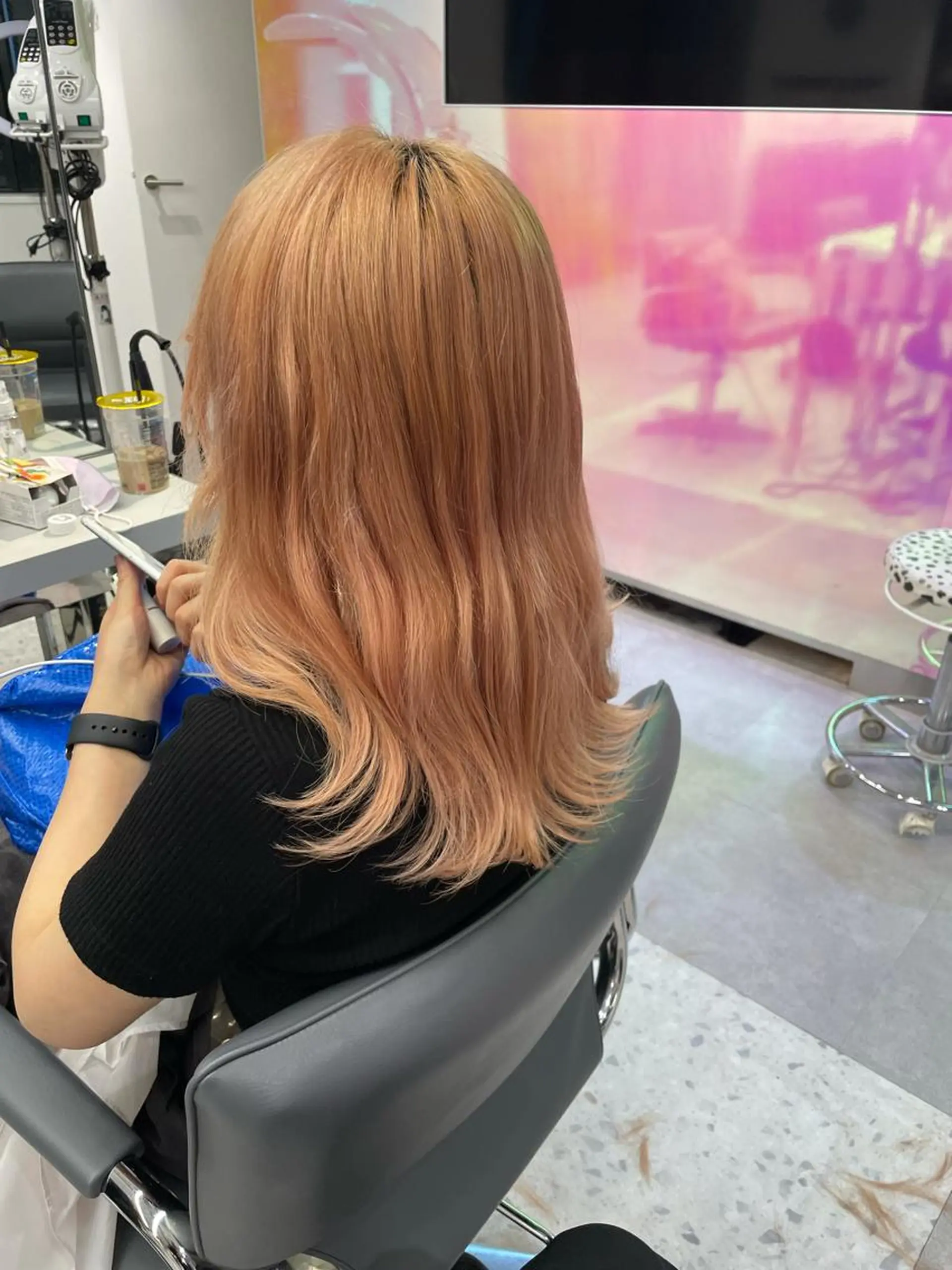 ミディアム カット ヘアカラー トリートメント 韓国ハッシュカット/ 新宿/髪質改善/岡崎のヘアスタイル