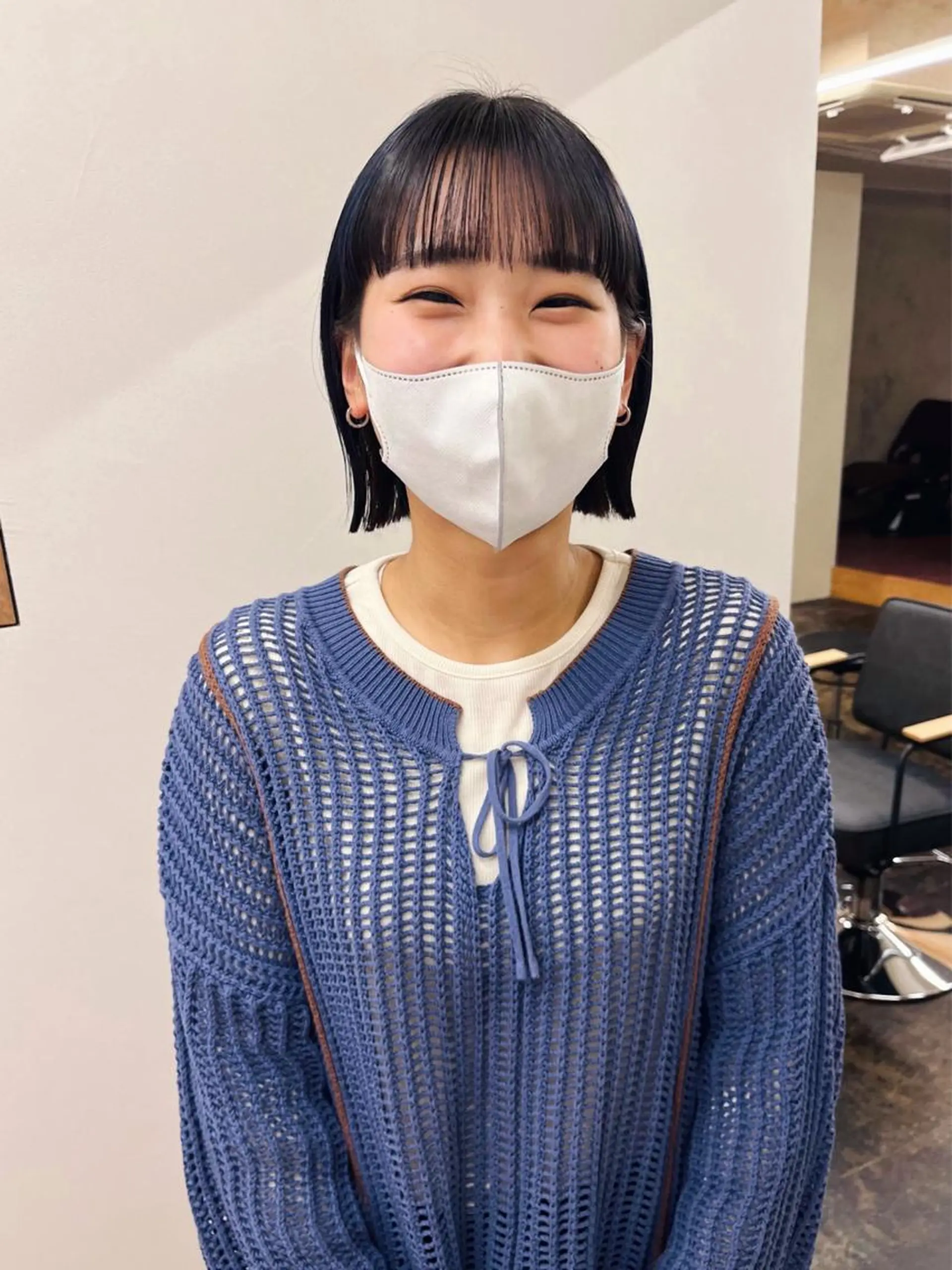 ショート カラー ネイビーカラー ボブ カット 西山 紗耶香🪽 透明感カラー/ボブのヘアスタイル