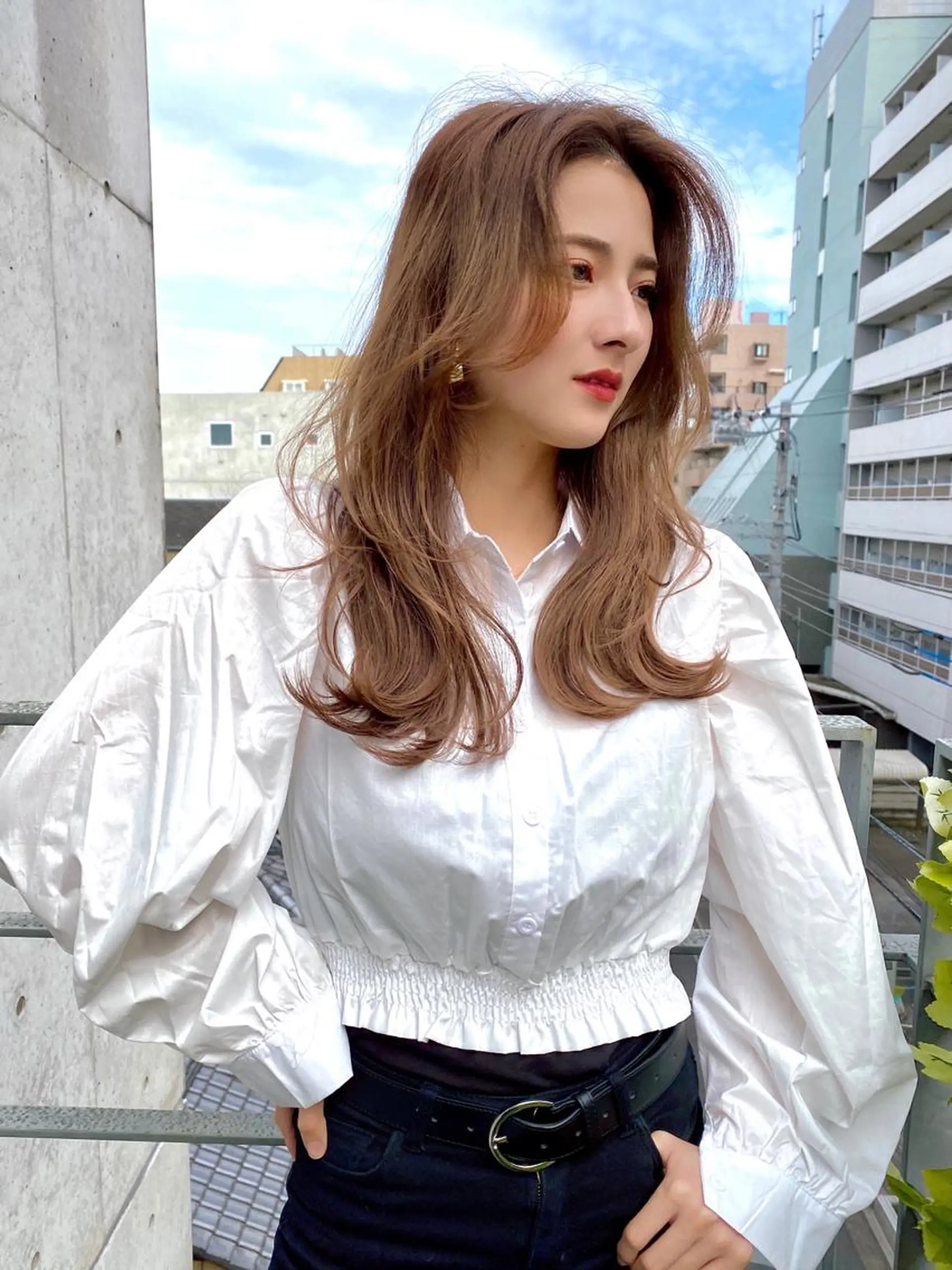 セミロング カラー 似合わせレイヤー 🇰🇷荒木洋文のヘアスタイル