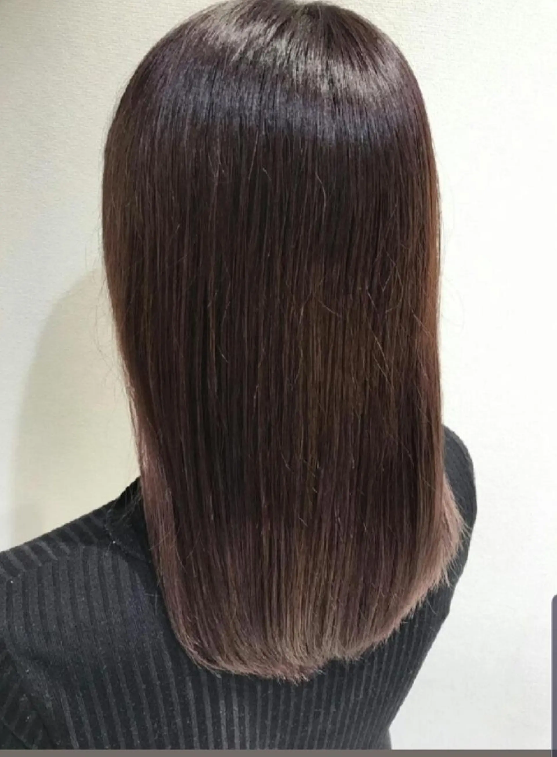 セミロング 髪質改善 韓国レイヤー/髪質 改善カラー/れんのヘアスタイル