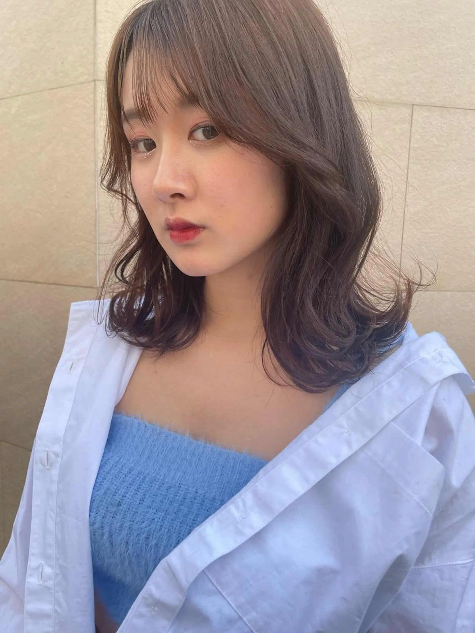 ミディアム カラー カット ヘアカラー トリートメント 韓国ヘア🦋 MIYUのヘアスタイル