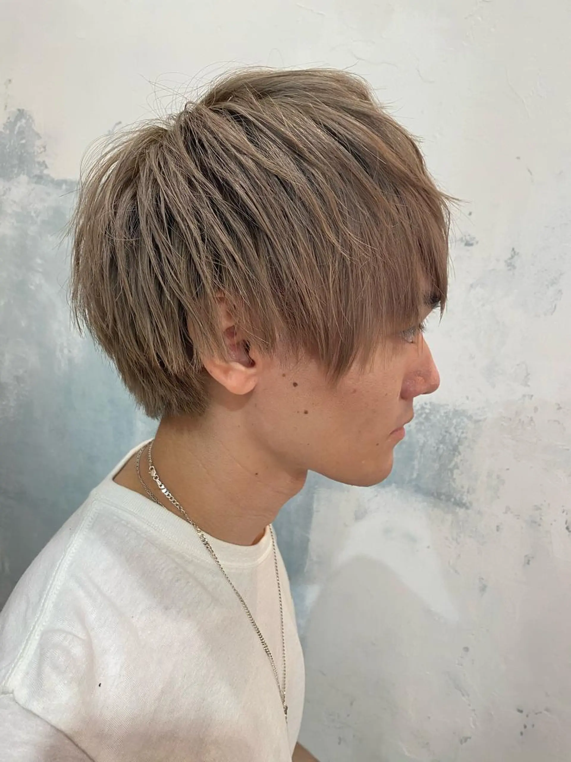 ショート メンズ メンズブリーチ メンズハイトーン カット ヘアカラー トリートメント 🍑艶髪✖️暖色系 ✨momoka🍑のヘアスタイル