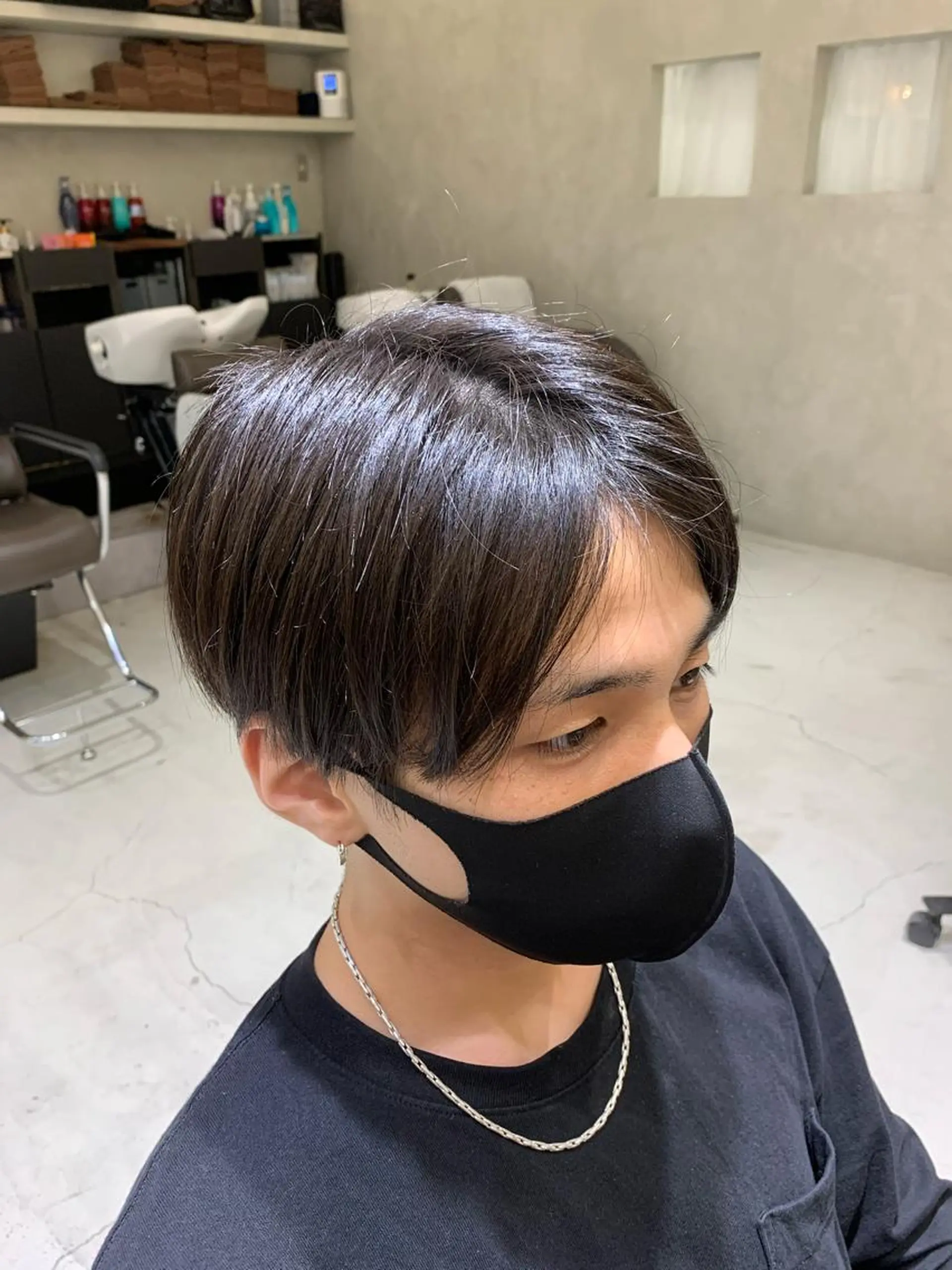 メンズ センターパート カット 吉田 宙生のヘアスタイル