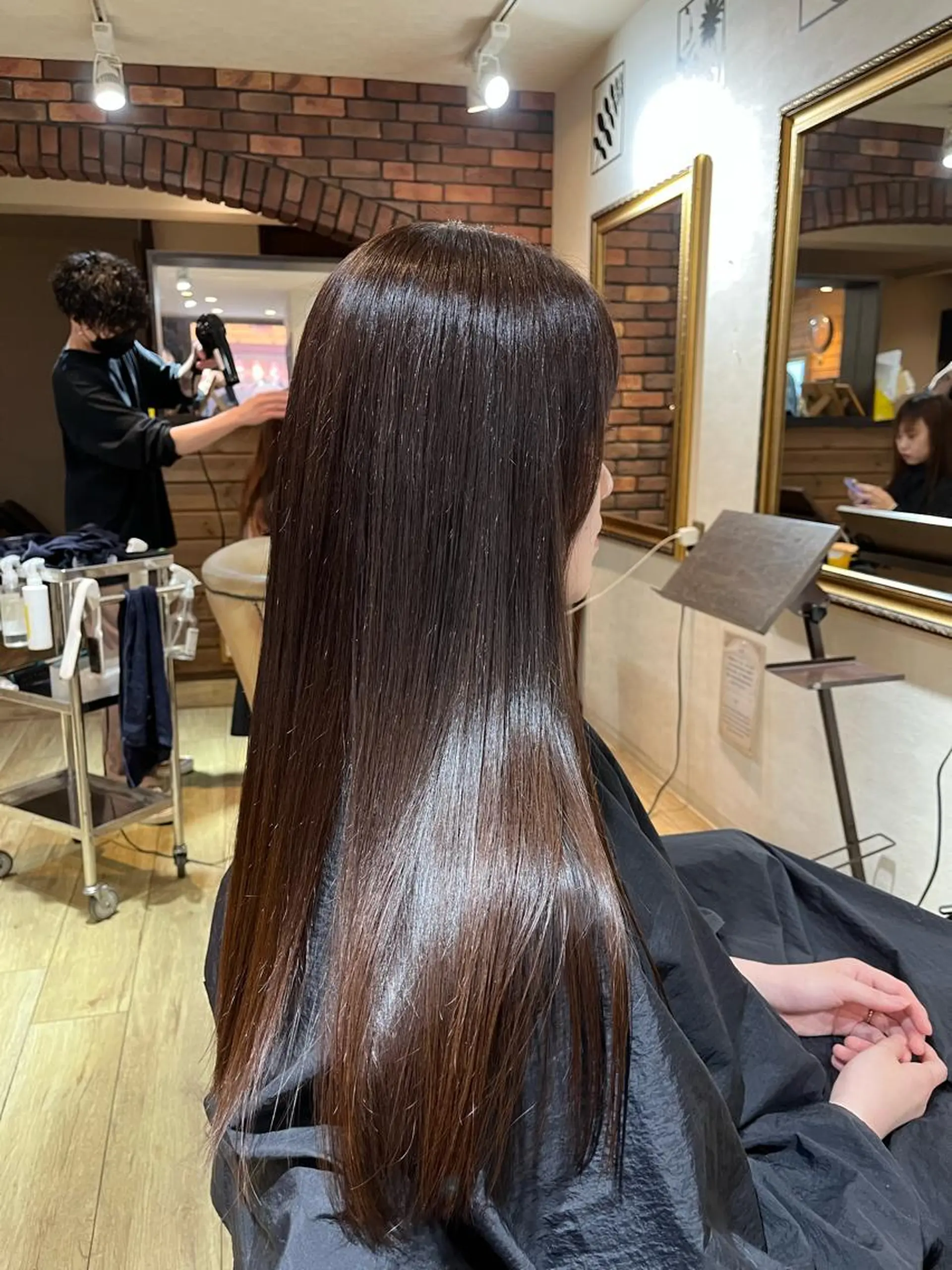 ロング カラー バレイヤージュ ミストバング ブリーチ デザインカラー フェイスフレーミング ヘアカラー VOYAGE所属・中園 康のヘアスタイル