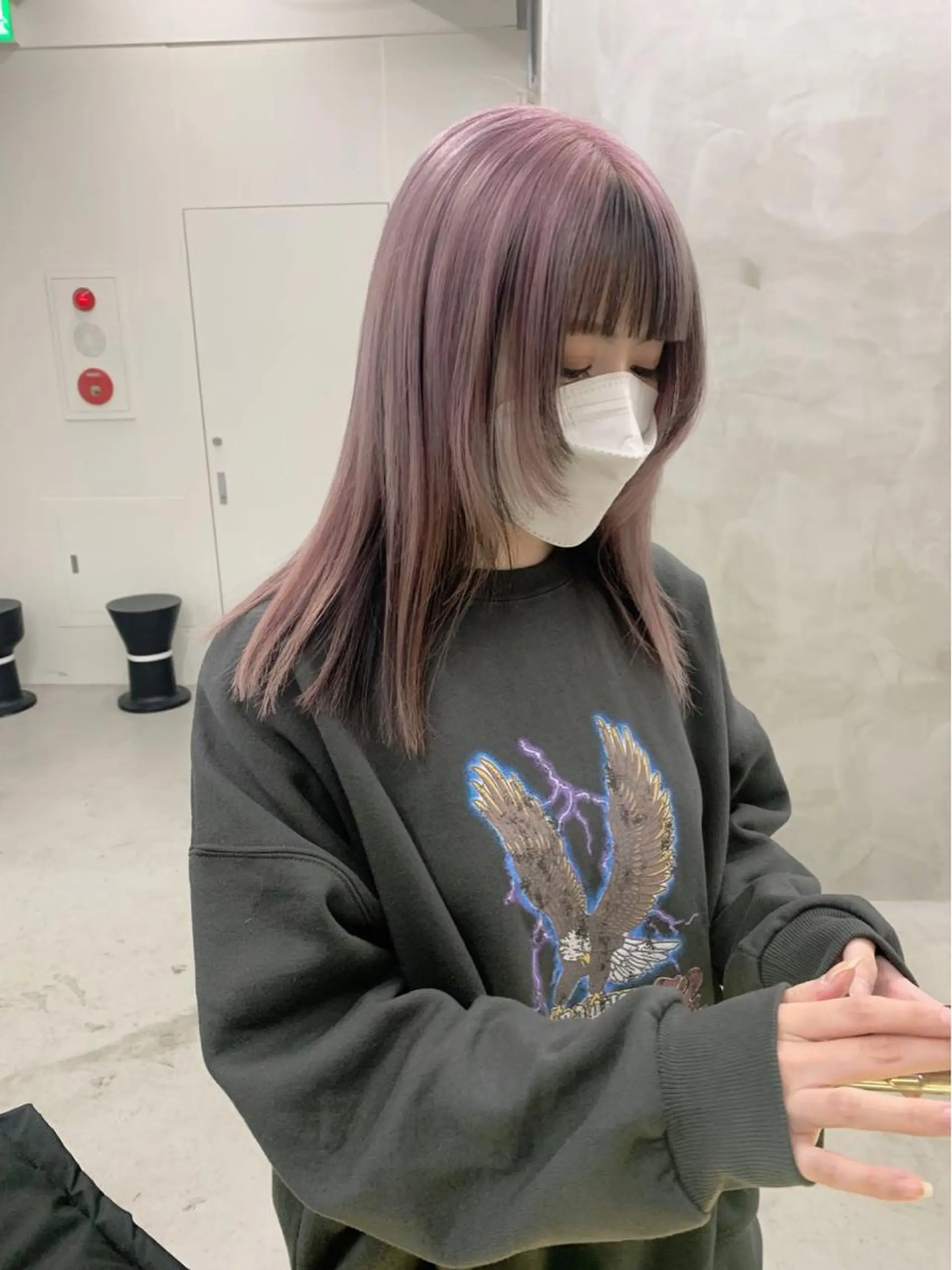 セミロング カラー ブームボックス所属・🐝ハイトーンカラー hachi🐝のヘアスタイル