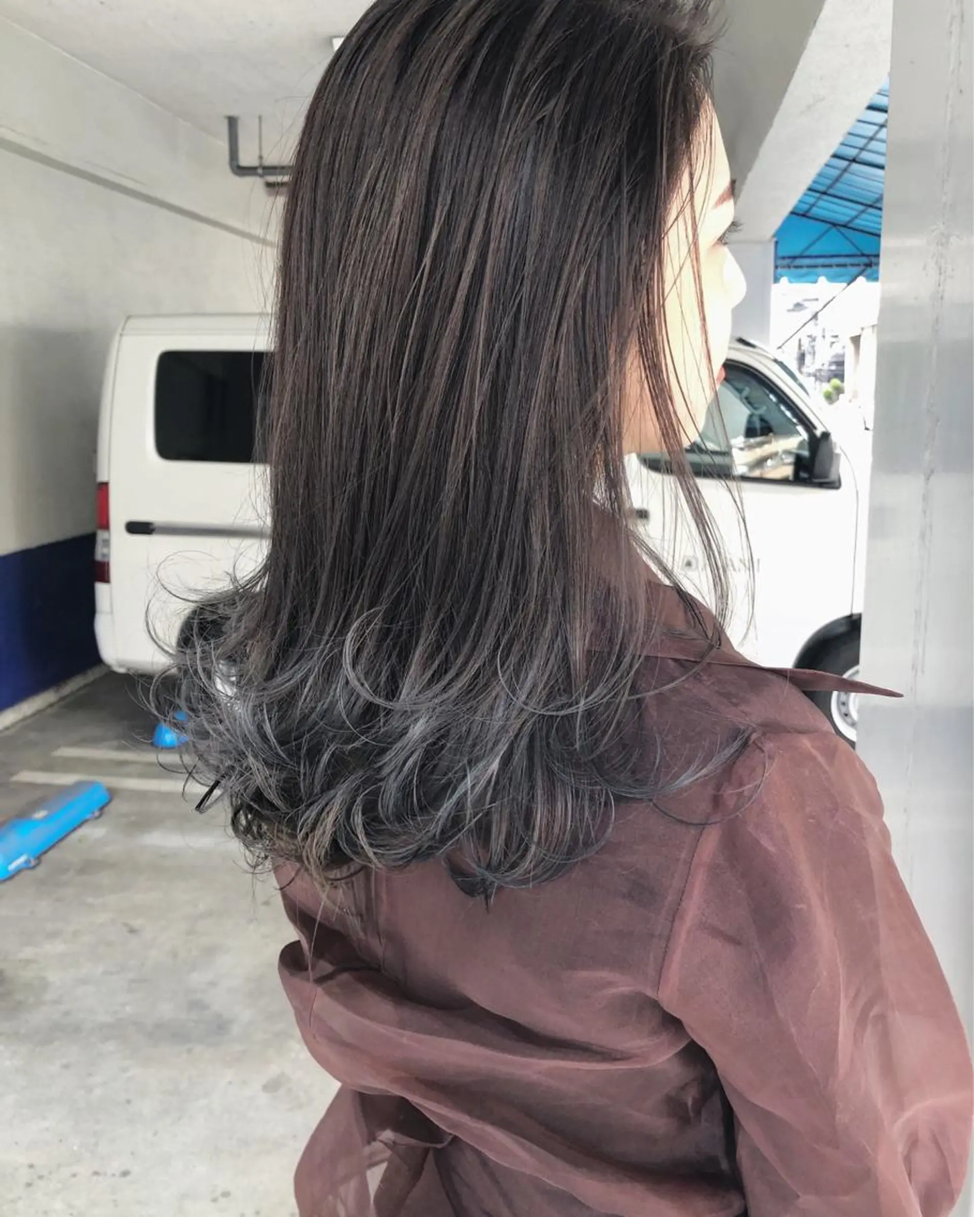 セミロング カラー パーマ ヘアアレンジ メンズ キッズ ネイル マツエク・マツパ 韓国風×透明感カラー 髪質改善オタベシンヤのヘアスタイル