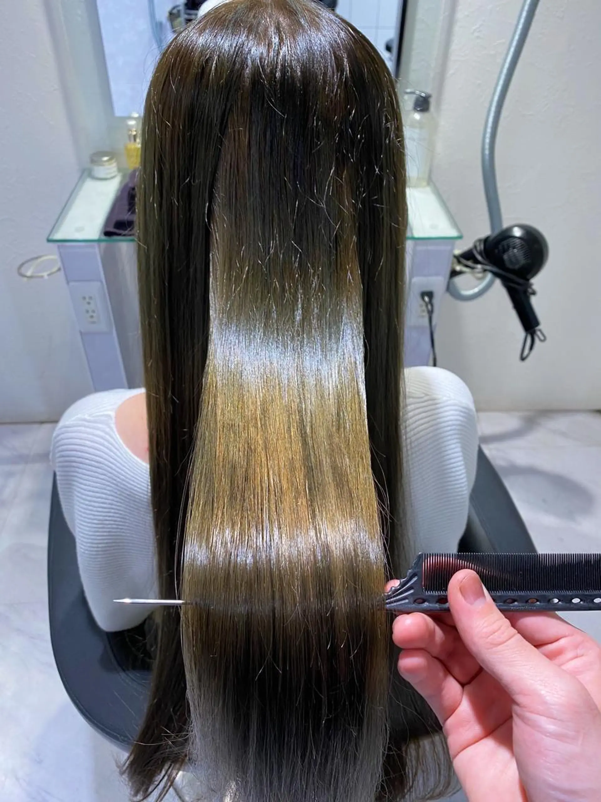 セミロング トリートメント ヘッドスパ 透明感♡グレージュ ♡ミルクティー♡のヘアスタイル