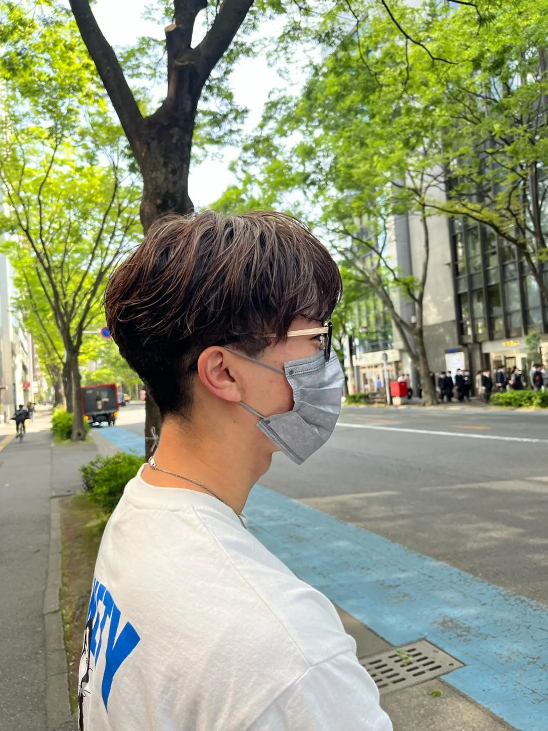 メンズ こまつばらみお/レイ ヤー/ダブルカラーのヘアスタイル