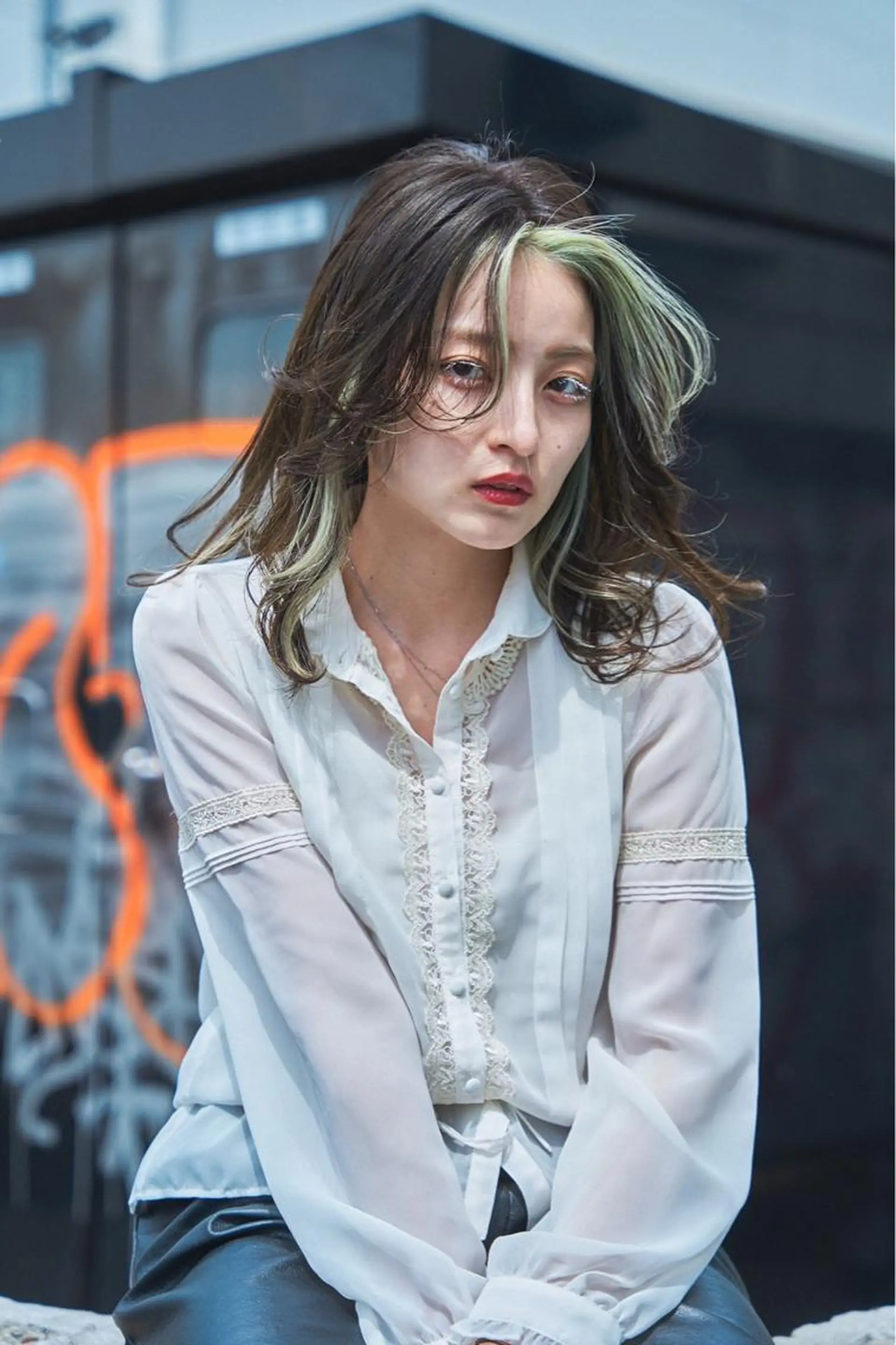 セミロング ❄️💛エクステ ブリーチ❄️yukiのヘアスタイル