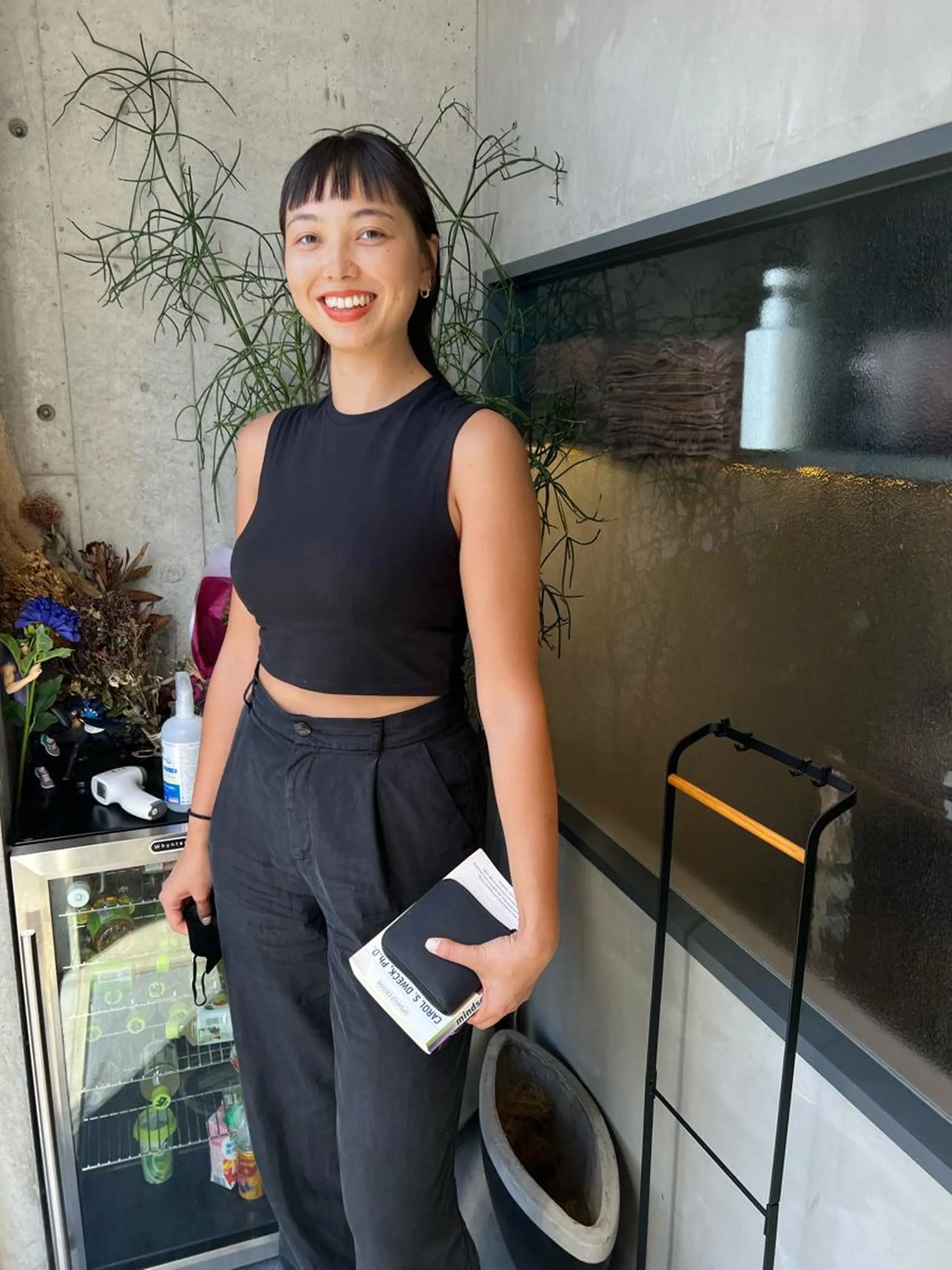 ミディアム パーマ オン眉 カット 縮毛矯正 sakoda shunkiのヘアスタイル