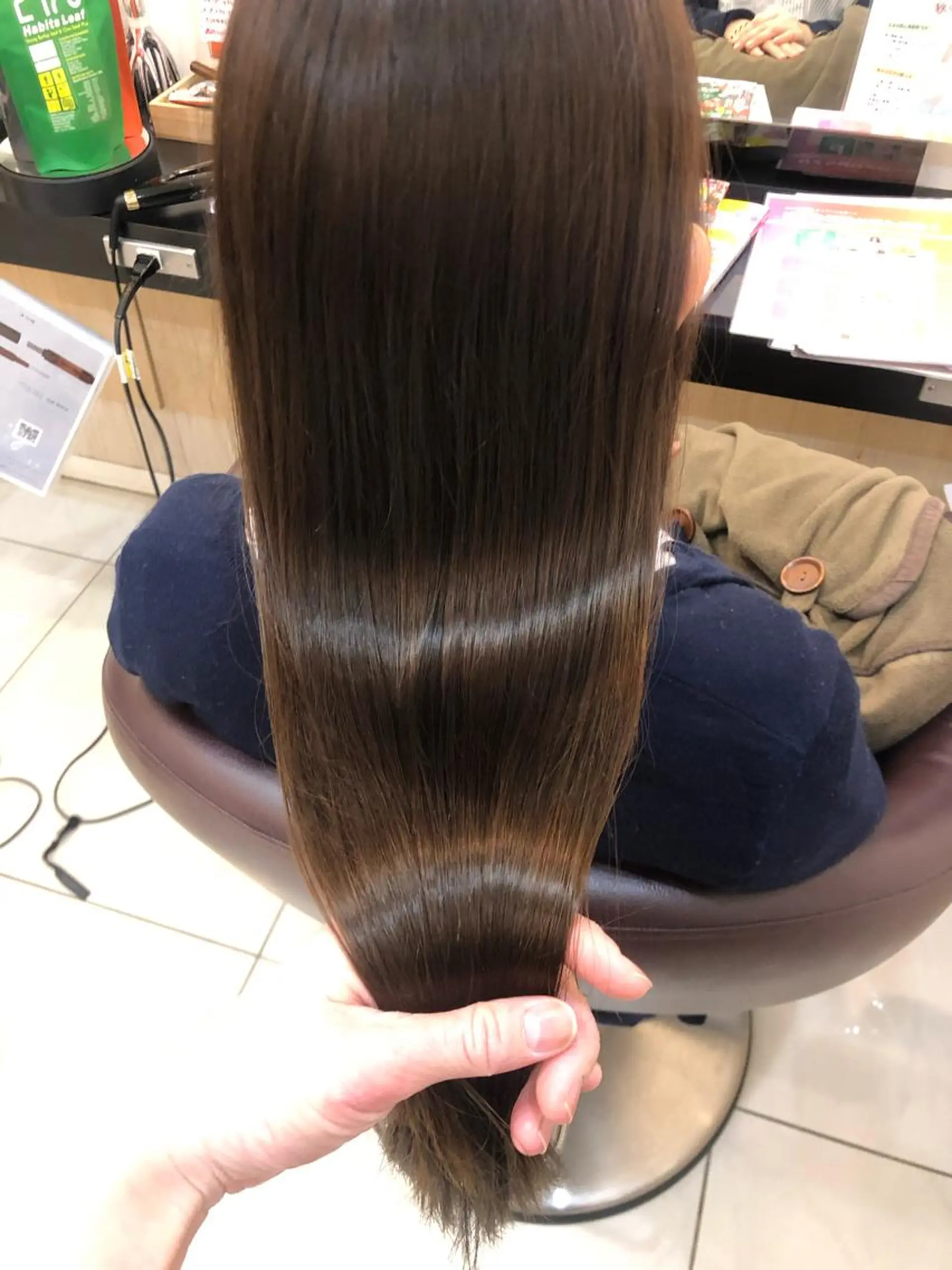 ロング カラー ショートボブ アクアカラー ボブ 髪質改善 トリートメント リリー /Men's/パーマのヘアスタイル