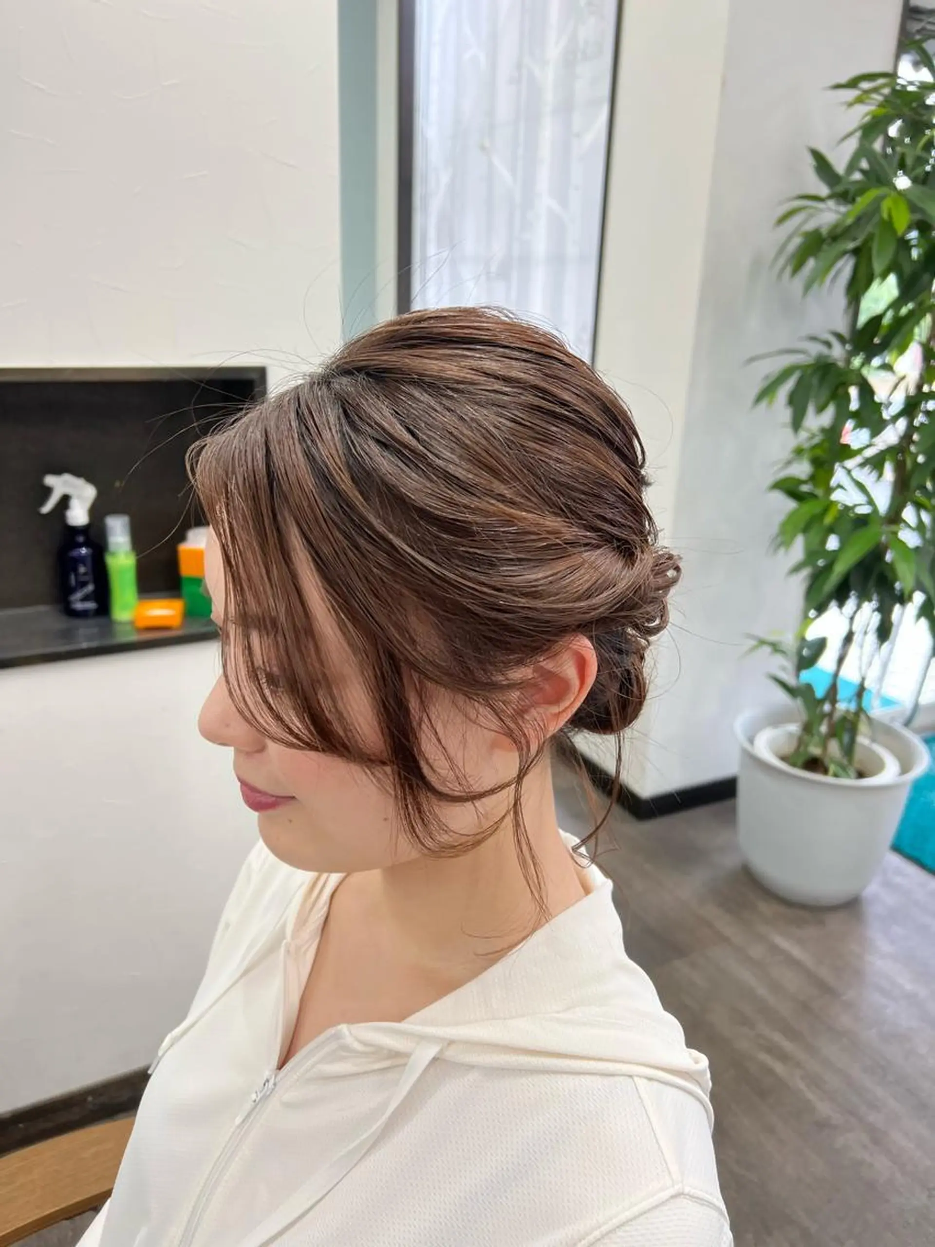 ミディアム ヘアアレンジ 結婚式・ブライダル art house OZ所属・田中 真理のヘアスタイル