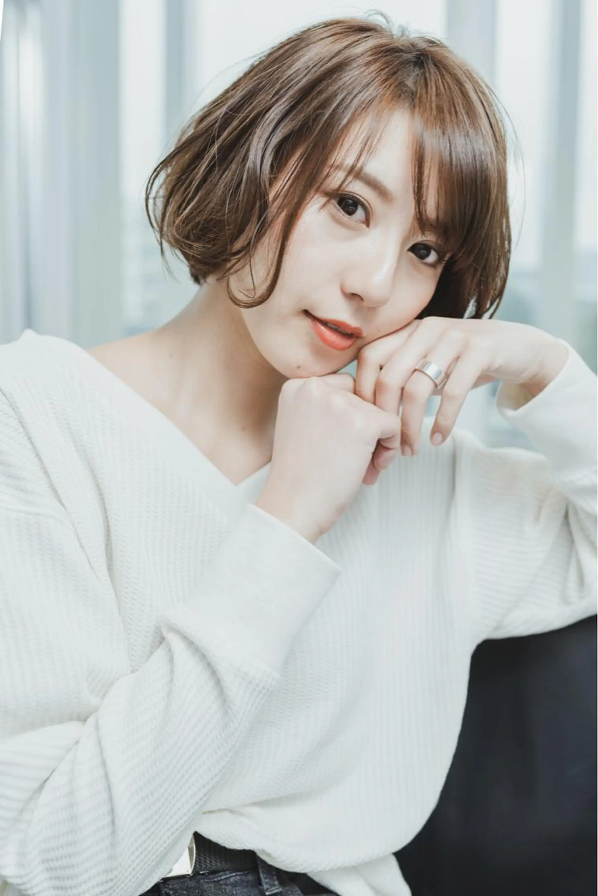 ミディアム ボブ ヘアカラー agee所属・伊藤 慶太のヘアスタイル