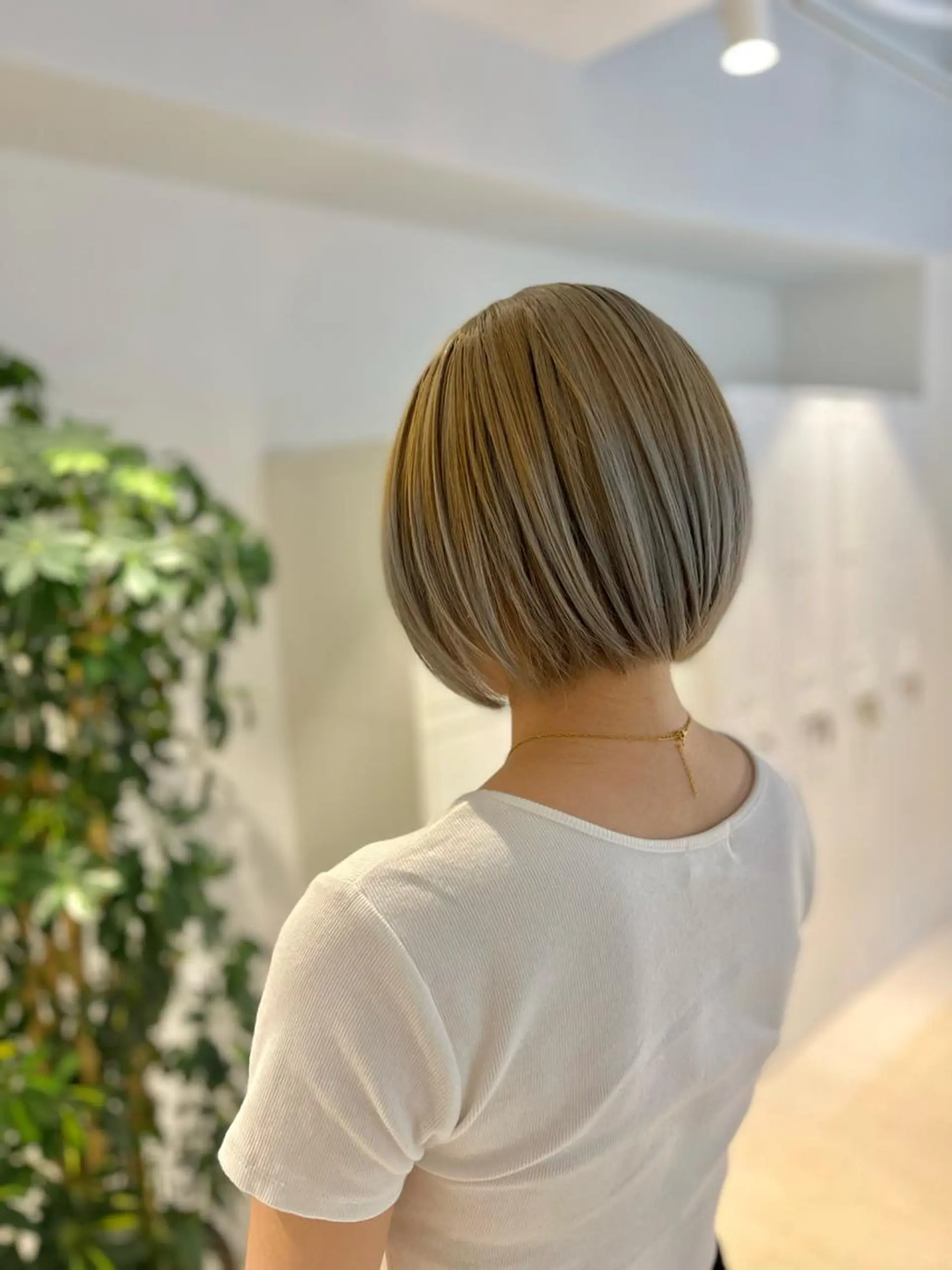 ミディアム カラー ブリーチ デザインカラー ハイライトカラー ハイライト カット ヘアカラー オーガニック/白髪 ぼかし/斎藤相慶のヘアスタイル