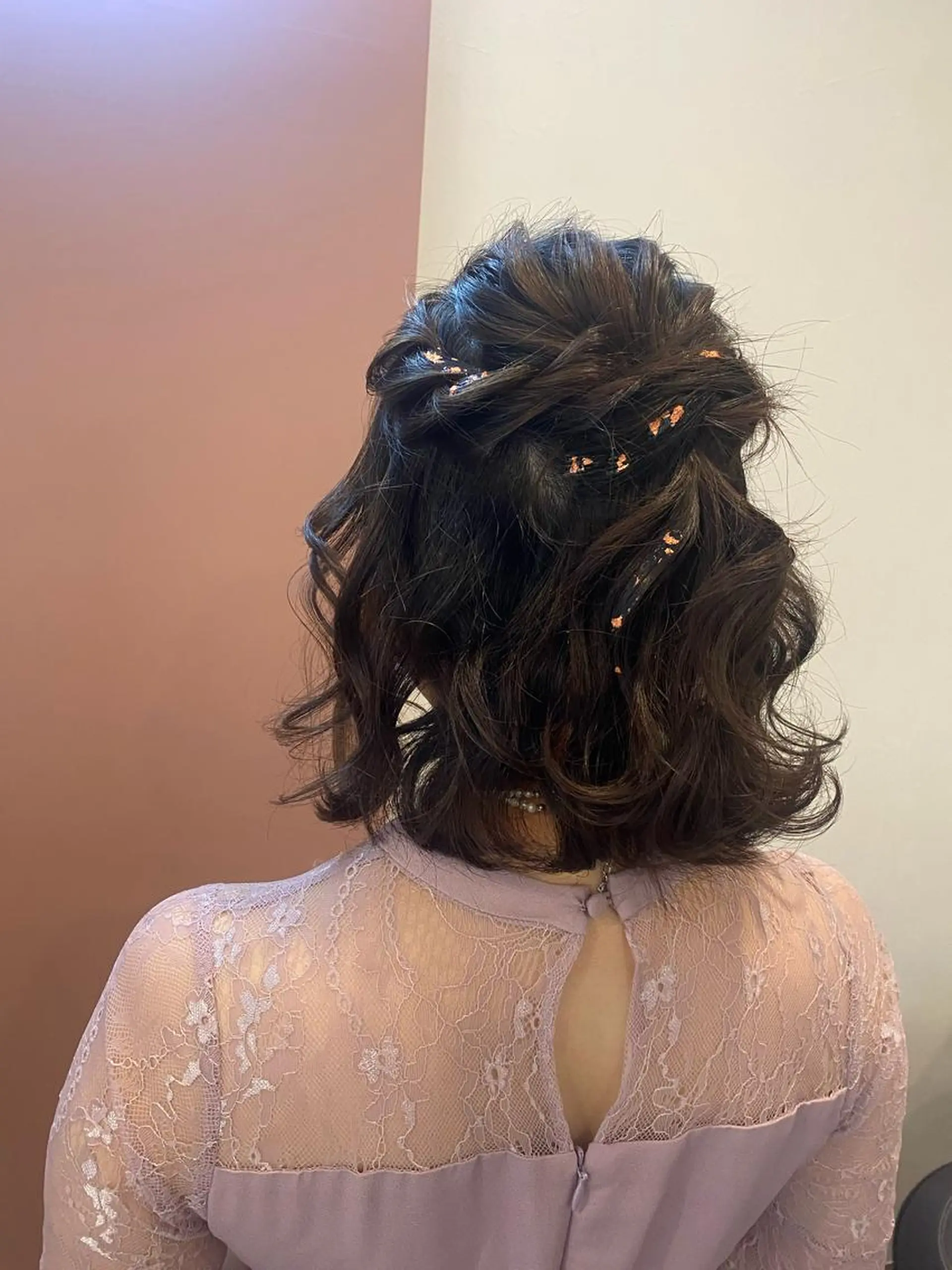 ミディアム ヘアアレンジ ハーフアップ ヘアセット pep所属・pep natsumiのヘアスタイル