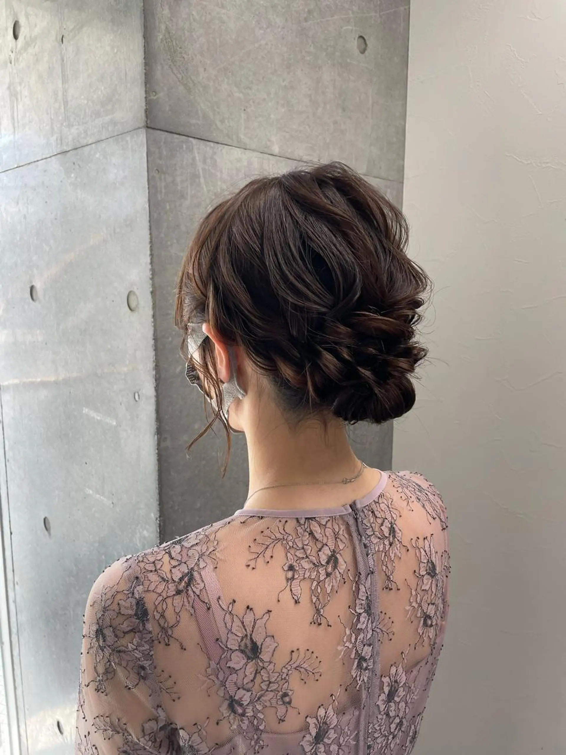 セミロング ヘアアレンジ メンズモテパーマ💙 fuwaのヘアスタイル