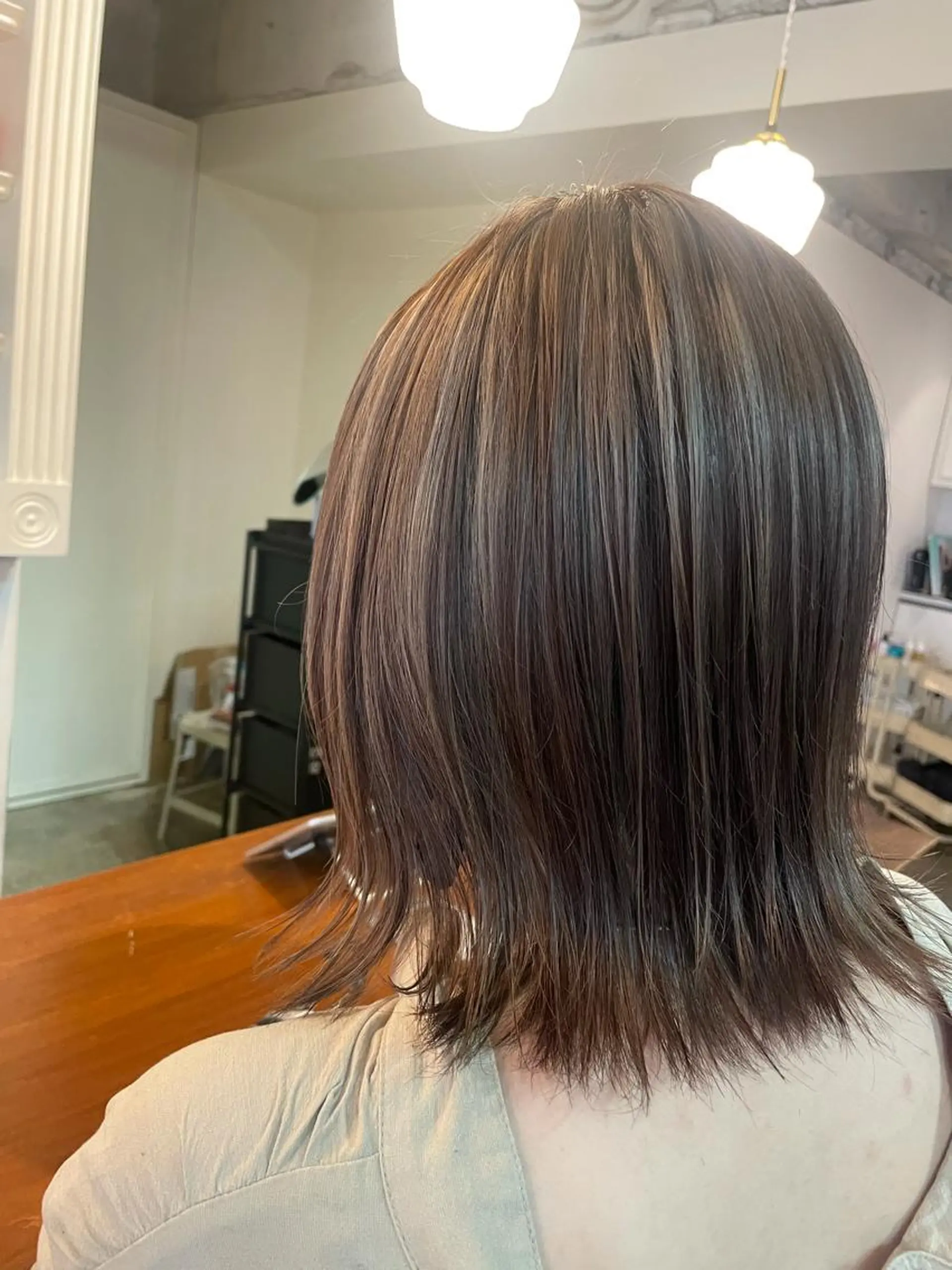 ミディアム カラー ハイライトカラー ハイライト ヘアカラー トリートメント 💐パーソナルカラー /市橋加菜💐のヘアスタイル