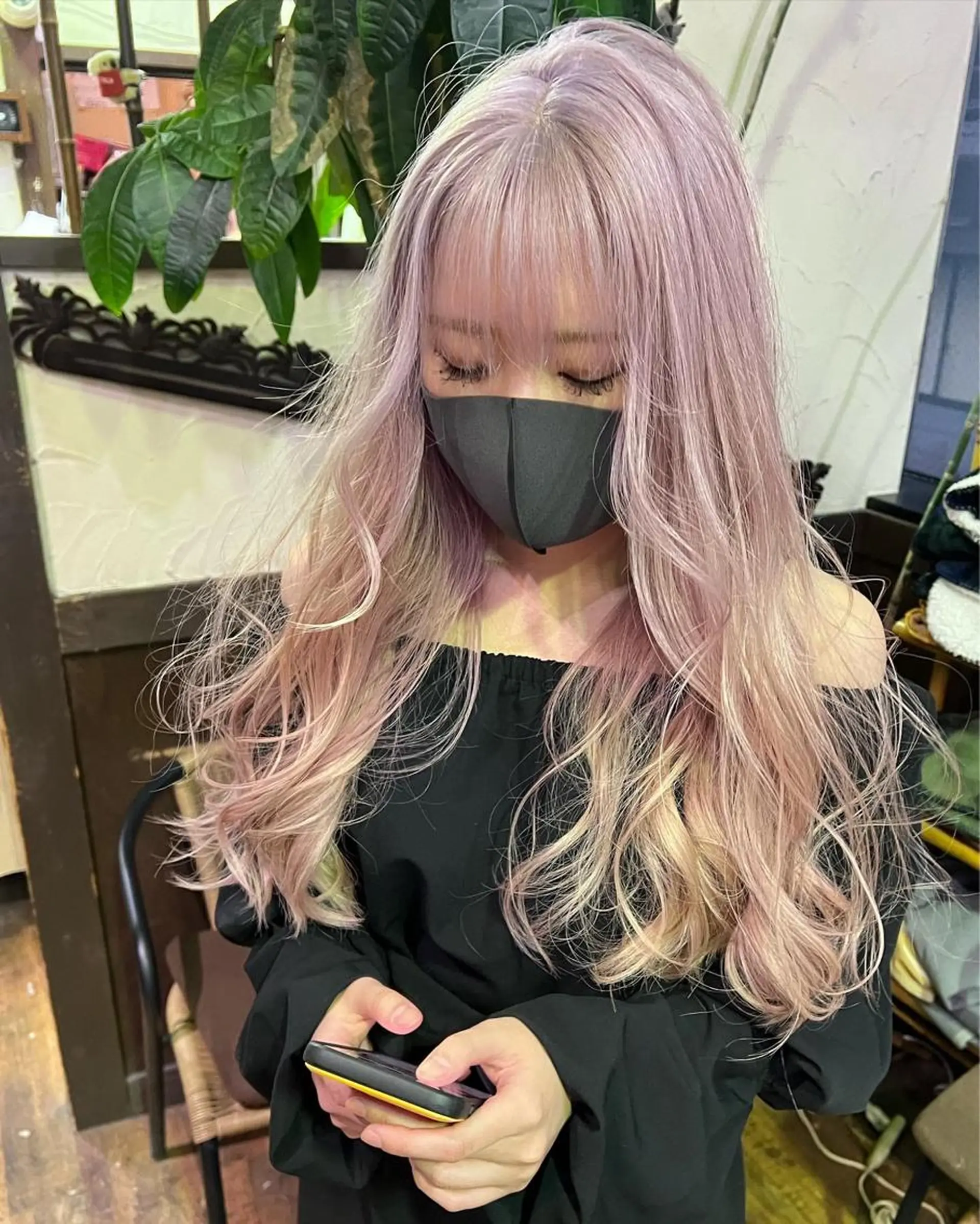 ロング カラー ラベンダーカラー ヘアカラー FERNA池袋所属・マンツーマン施術✂︎ 金田尚久🎨のヘアスタイル