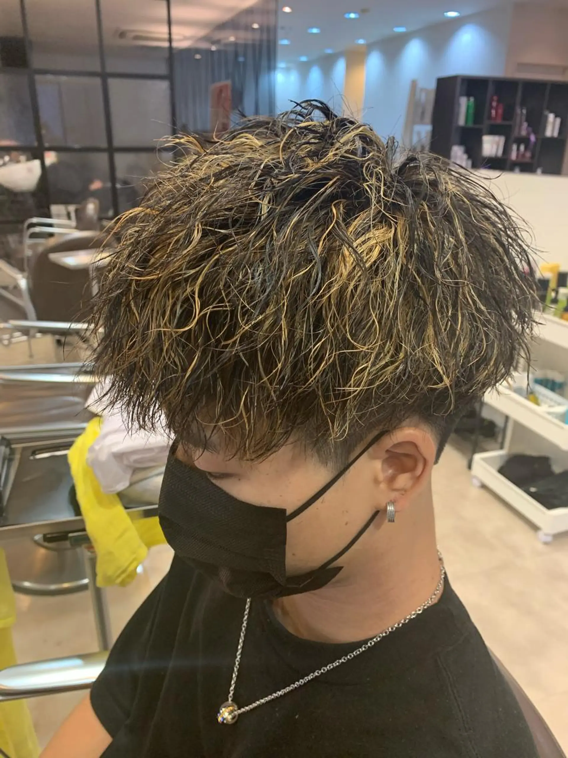 ショート メンズ メンズパーマ/難波/ 心斎橋　室園亮佑のヘアスタイル