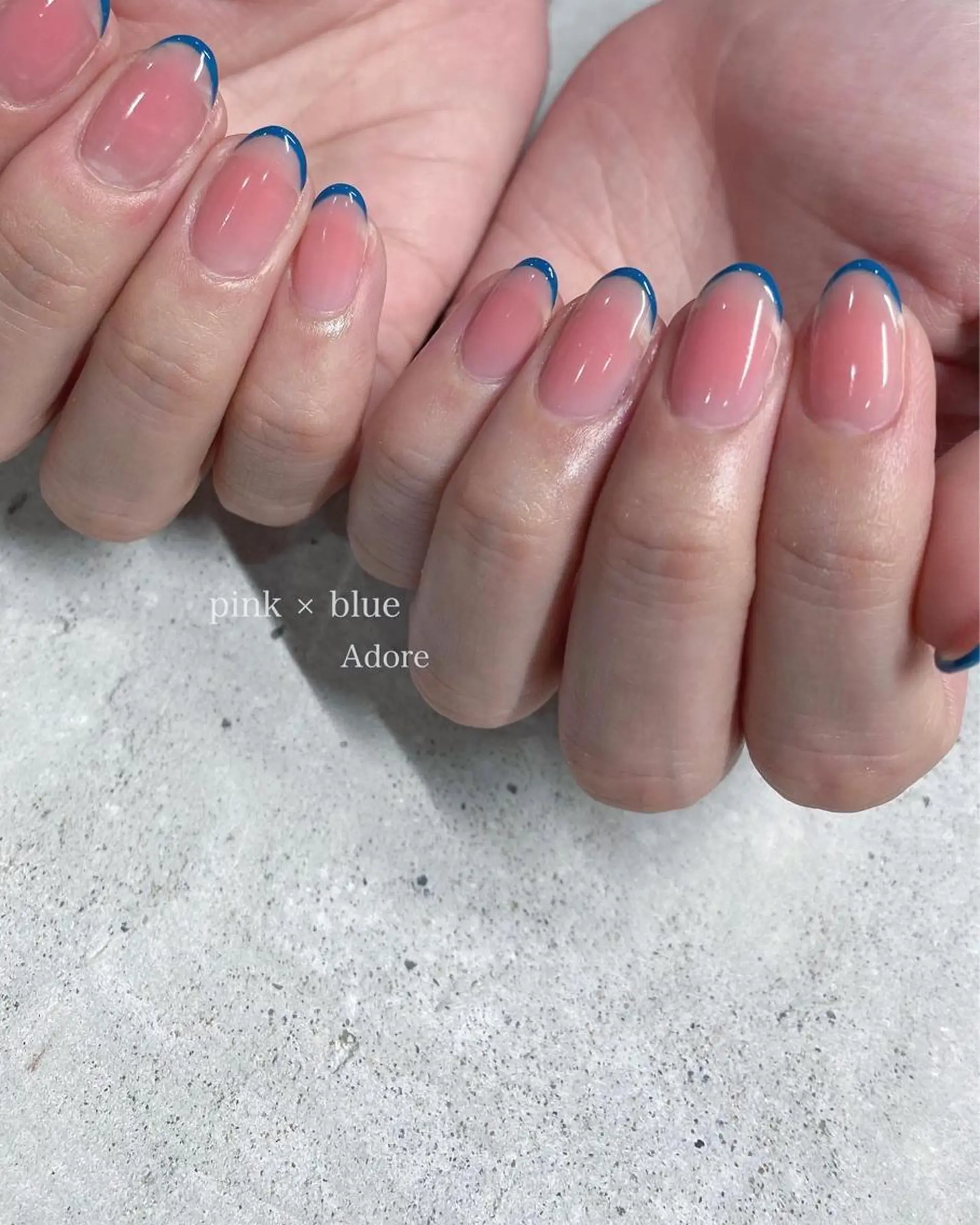 ネイル チークネイル フレンチネイル ハンドネイル Nail Adore.のネイルデザイン