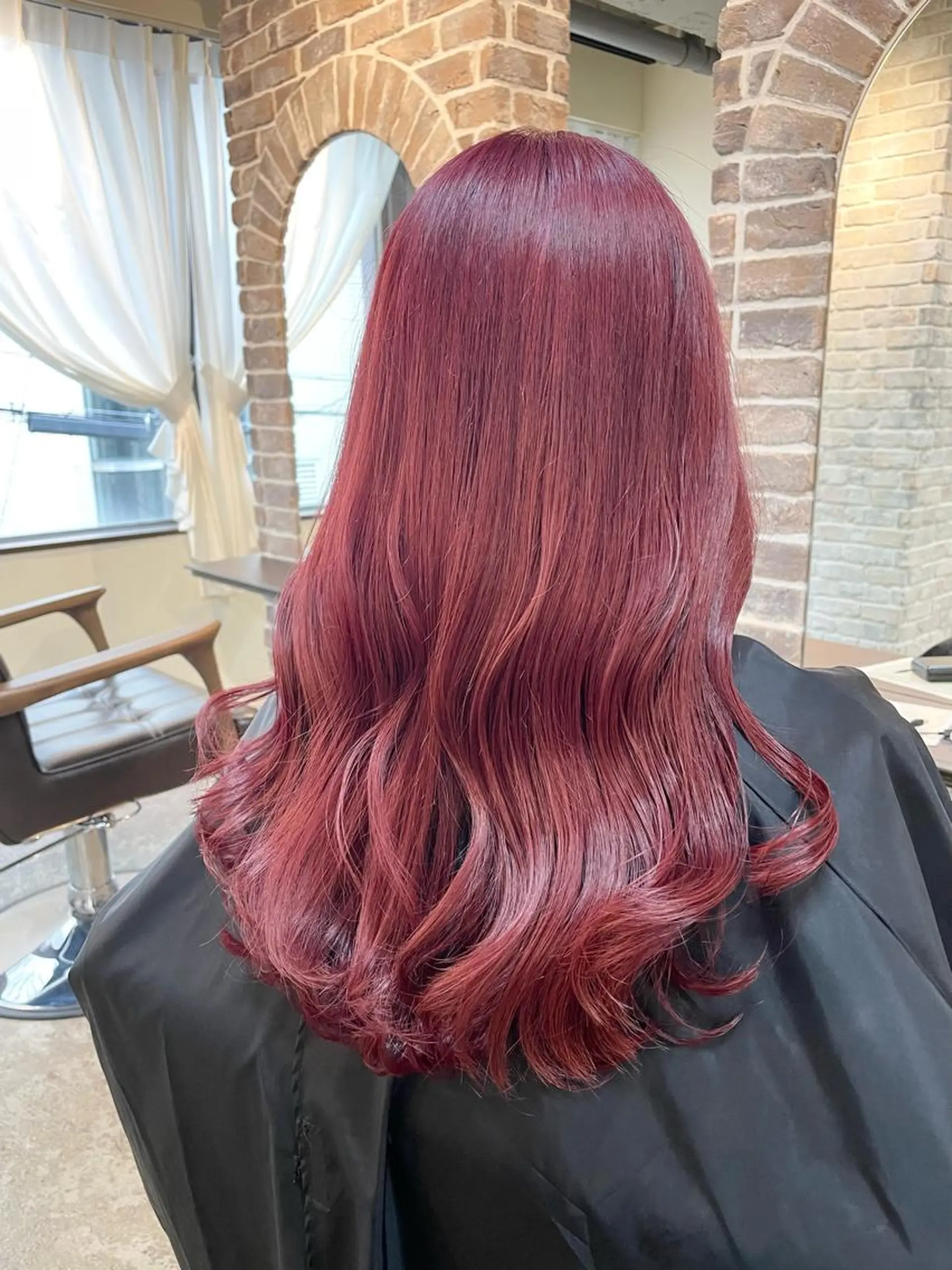 ロング カラー レッドカラー ACROあべの店所属・艶カラー/インナー /グラデ/大西小百合のヘアスタイル