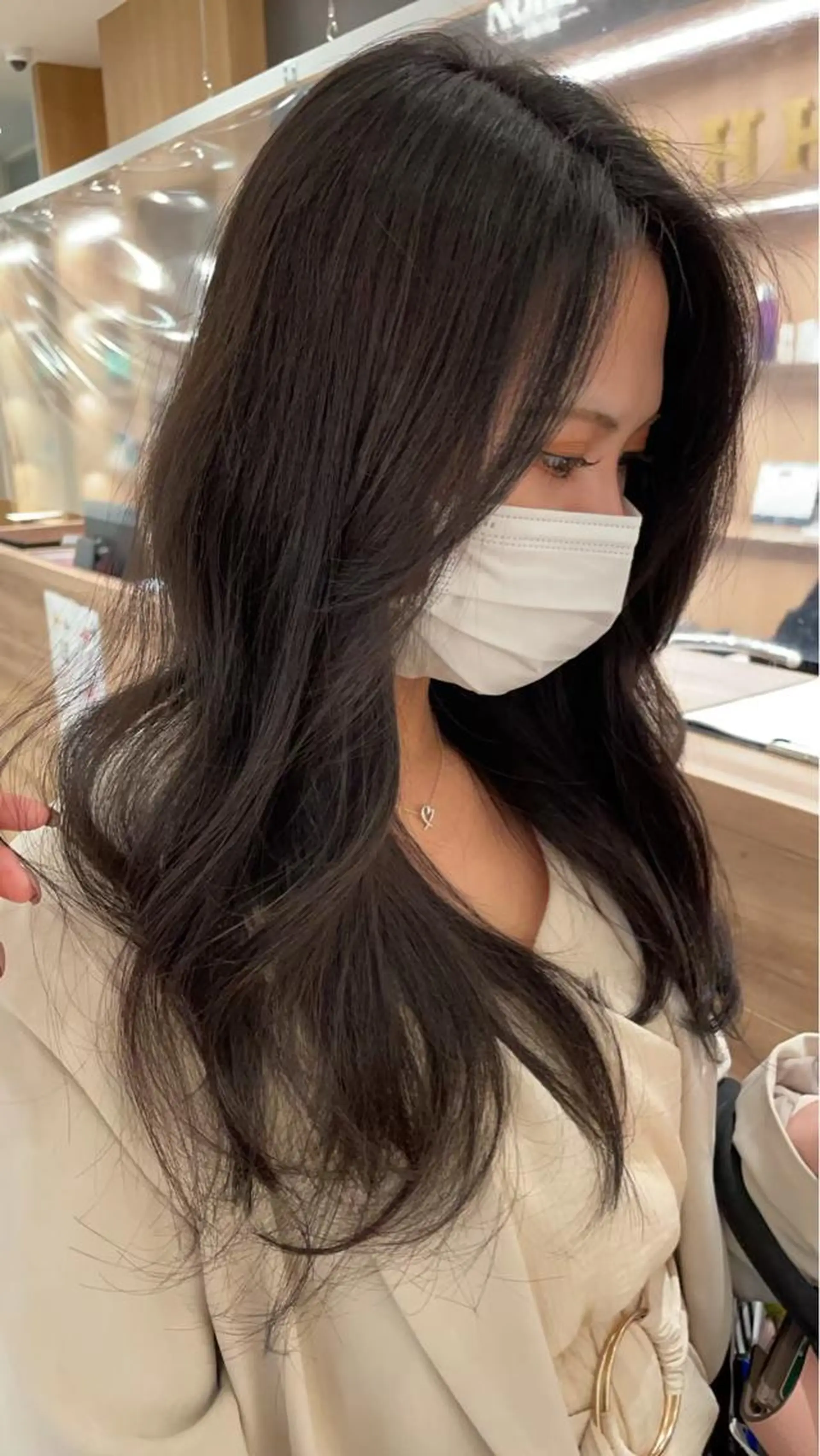 セミロング 韓国ネイル🤍 イワサキ　リコ🍒のマツエク・マツパデザイン