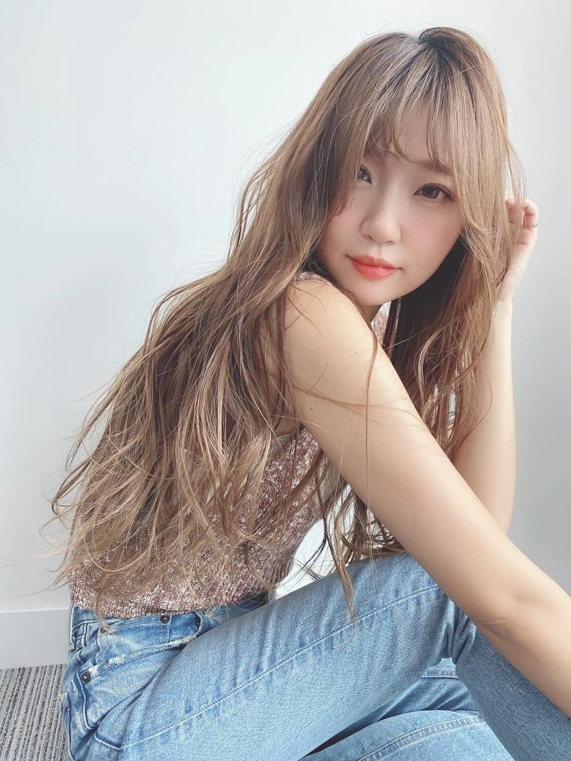 ロング カラー レイヤーカット ロング カット ヘアカラー パーマ ⭐️迫田 ゆう⭐️のヘアスタイル