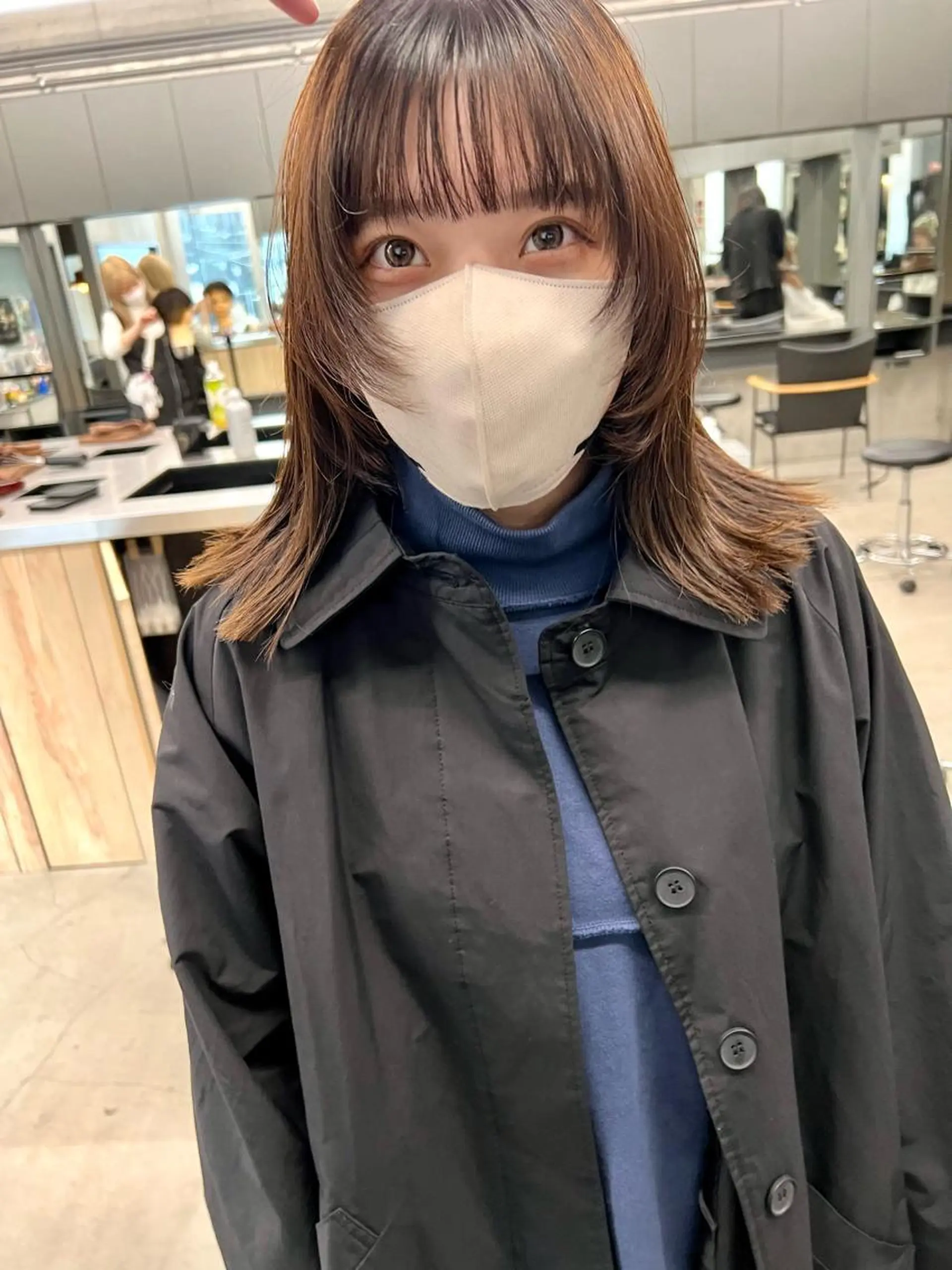 ミディアム 顔周りカット レイヤーカット カット sakoda shunkiのヘアスタイル