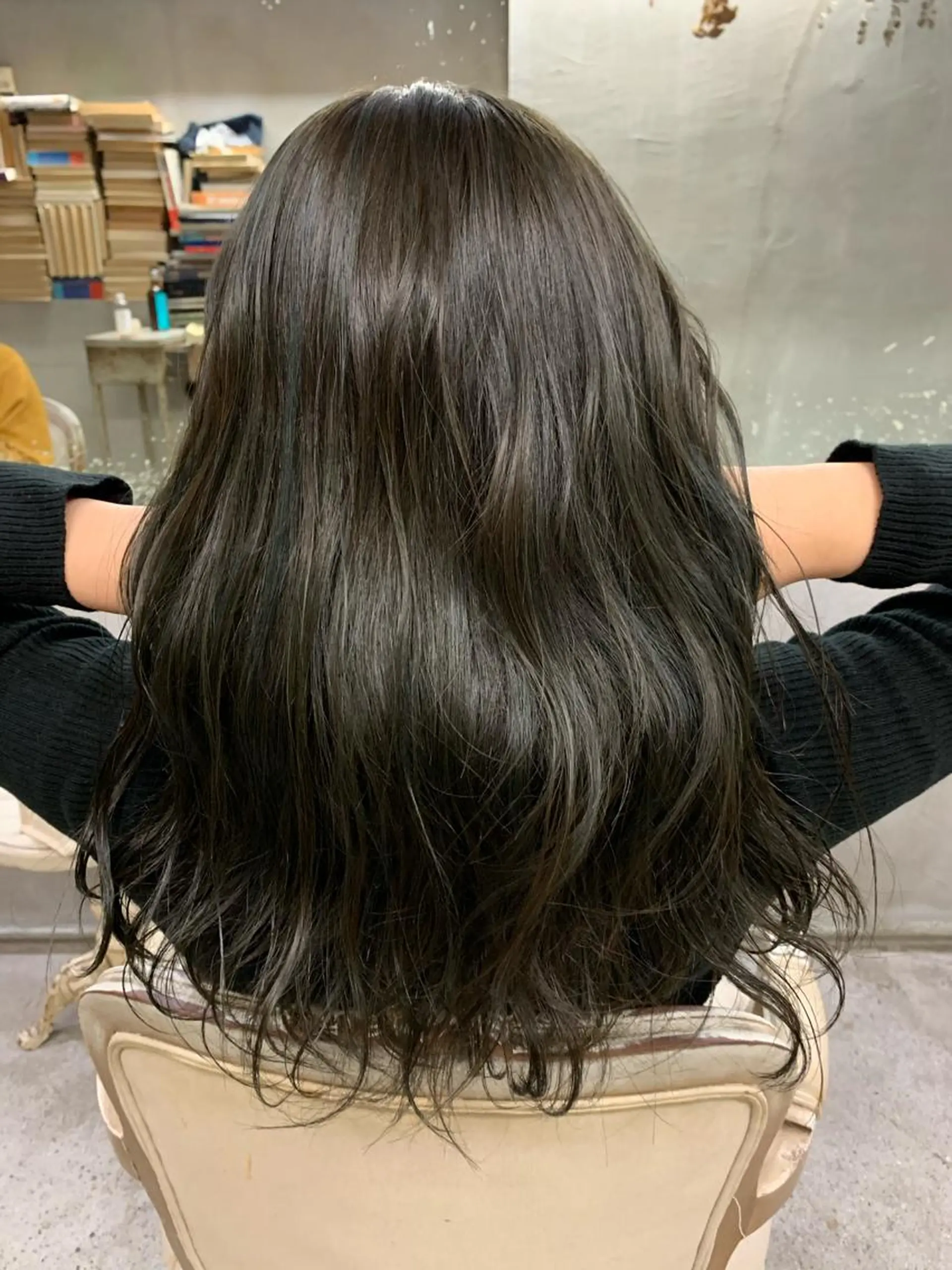 セミロング カラー 似合わせカラー🫶 小川千波のヘアスタイル