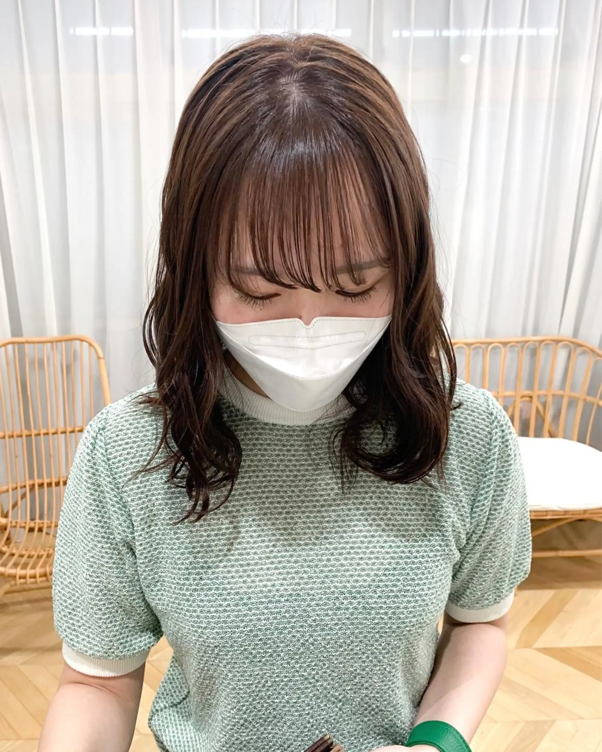 ミディアム カラー cirrus🕊 韓国ヘア♡山縣あかりのヘアスタイル