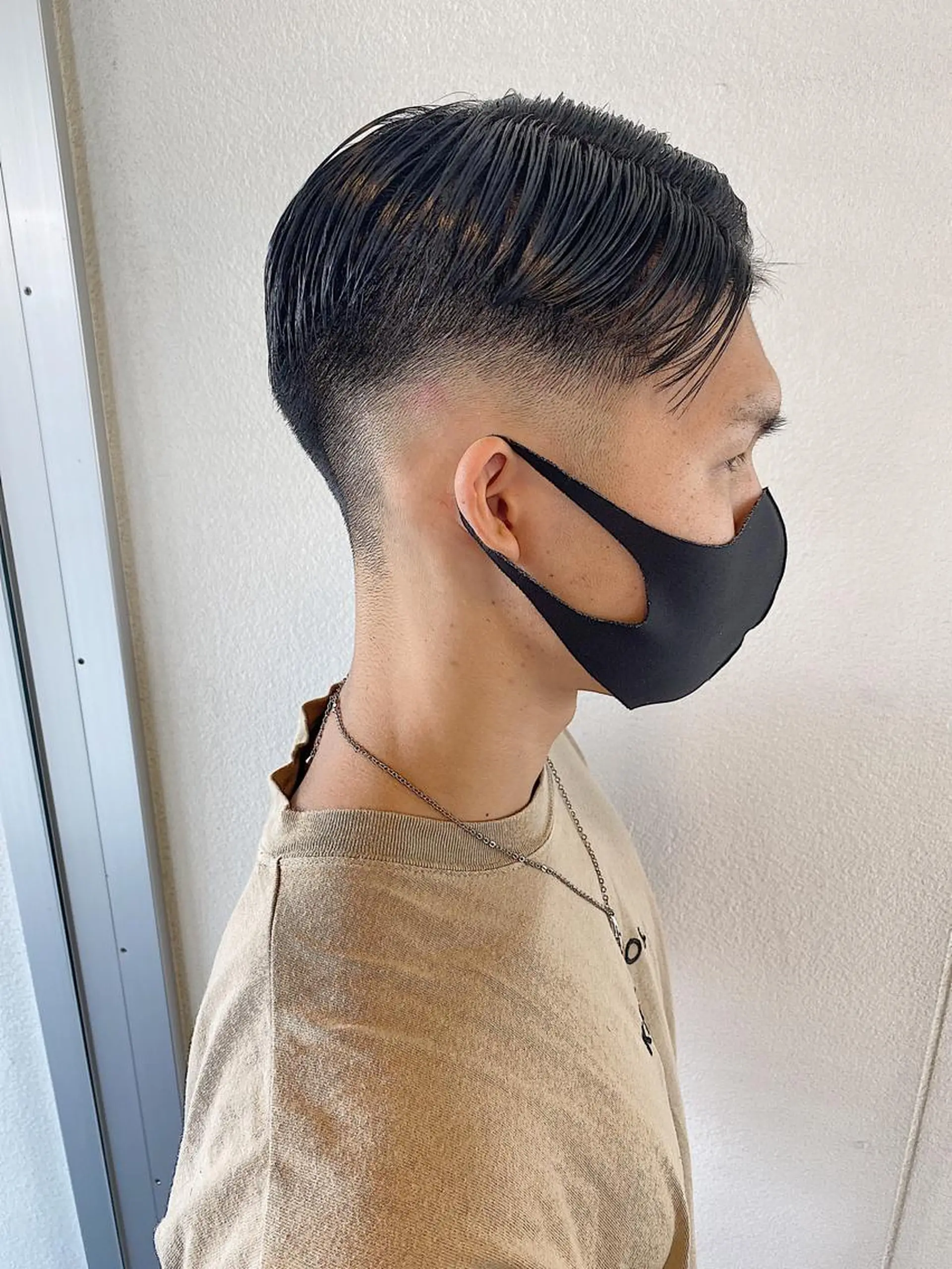 ショート パーマ ヘアアレンジ メンズ フェードカット 坂尻 嘉珠也のヘアスタイル