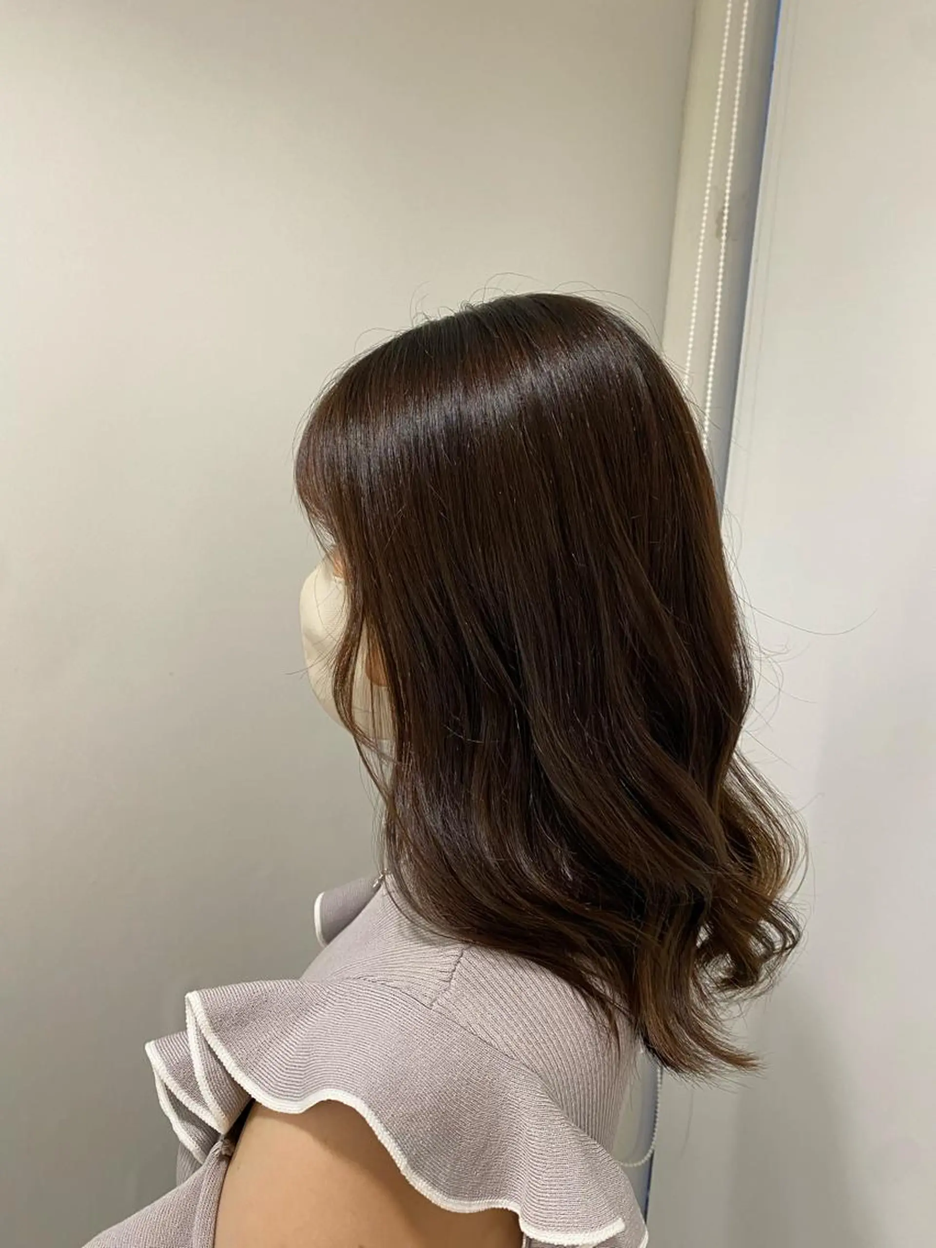 セミロング カラー 🦋‪ハイトーンカラ ー🦋‪熊田 史織のヘアスタイル