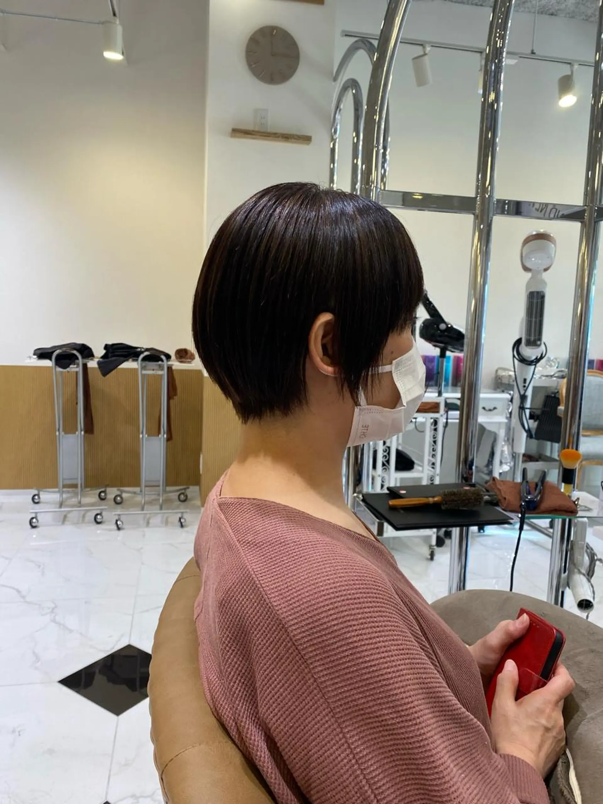 ショート カット 縮毛矯正 坂井 茅聖のヘアスタイル
