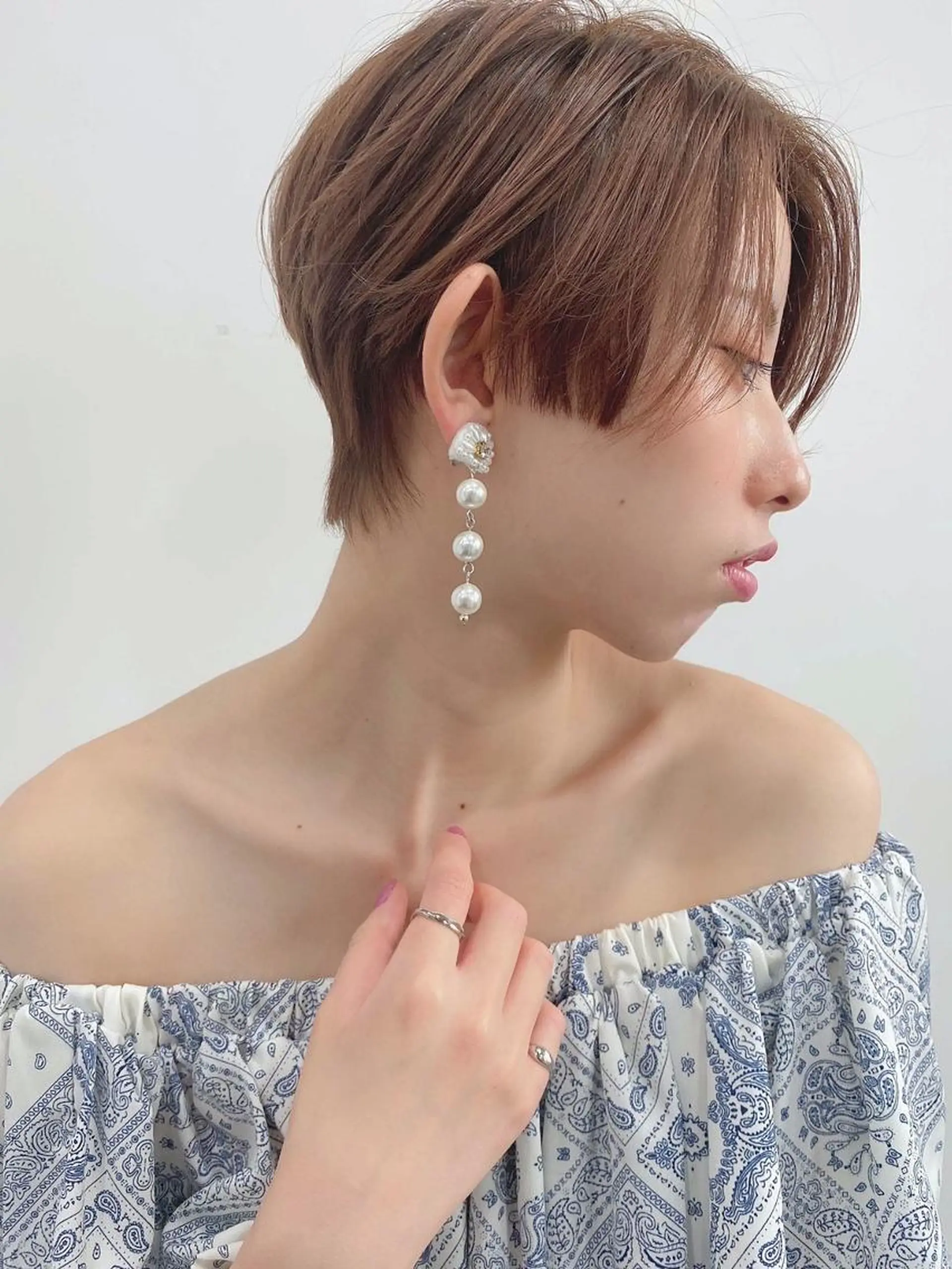 ショート カラー 透明感カラー イルミナカラー 似合わせカット 小顔カット トリートメント ⭐️Shelter by TOKYO⭐️のヘアスタイル