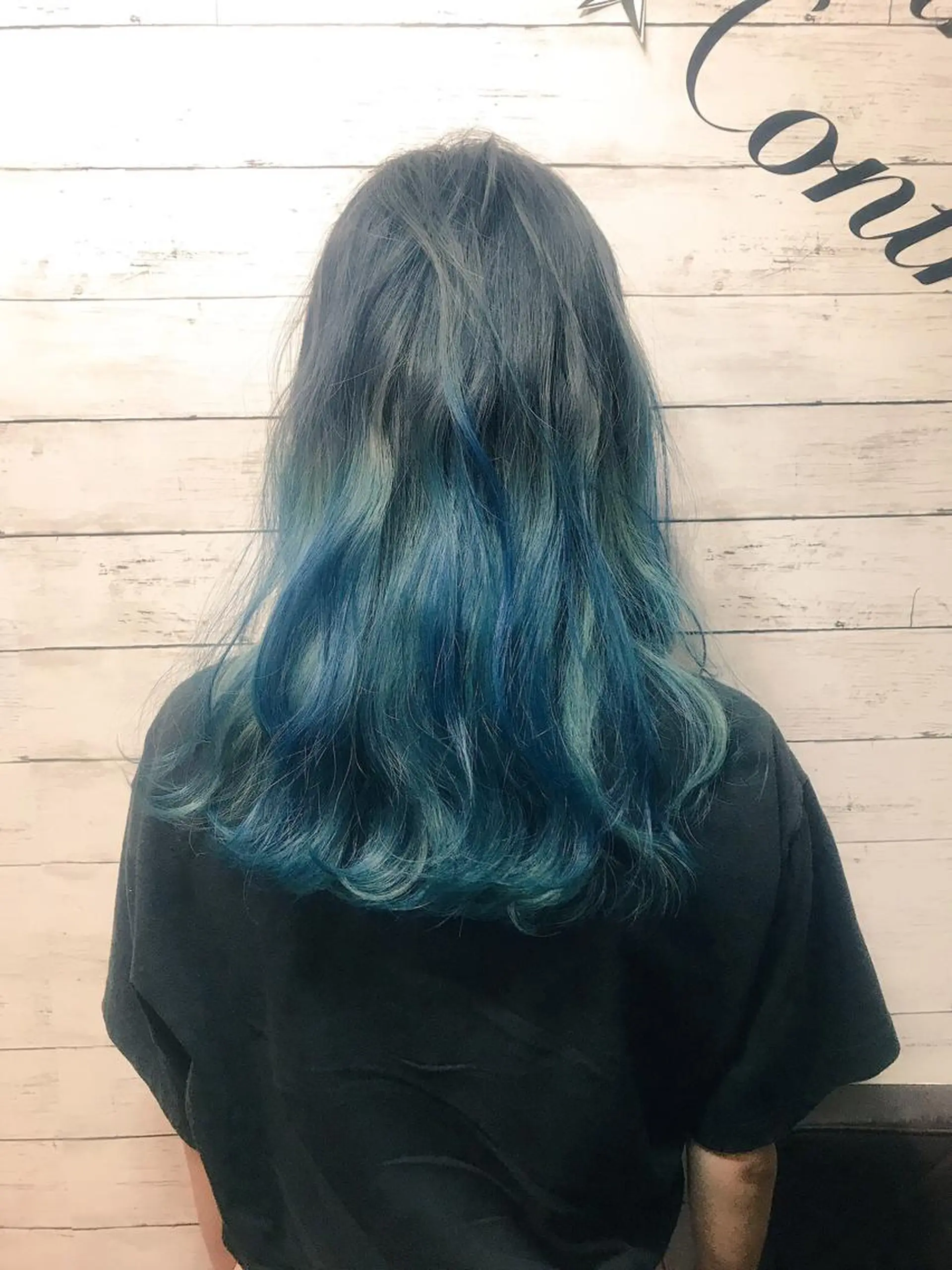 セミロング カラー ブルーカラー ていねい技術No.1 🌈諏訪 健太のヘアスタイル