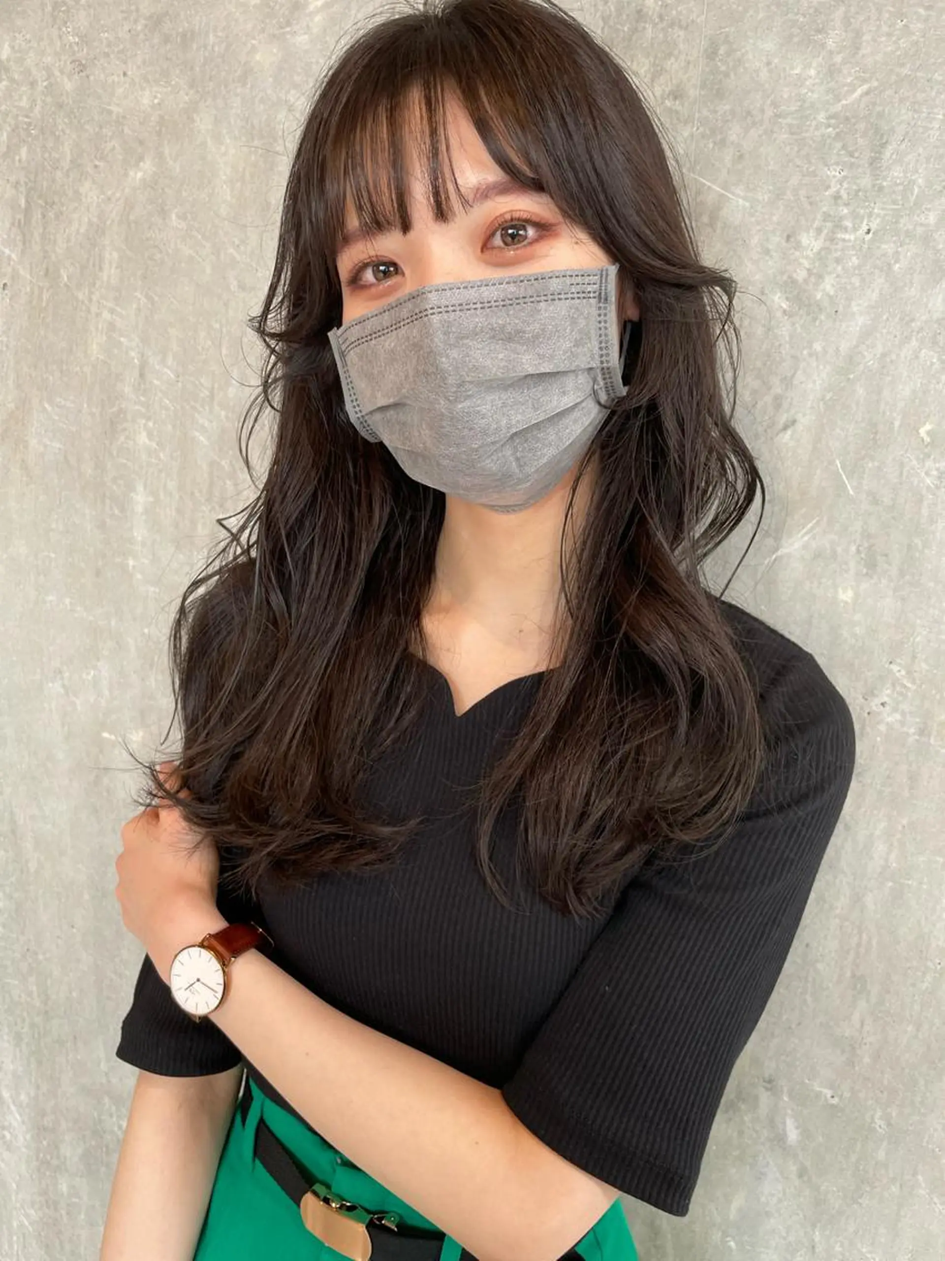セミロング カラー 韓国風ヘア レイヤーカット risako🇰🇷 韓国ヘア/レイヤーのヘアスタイル